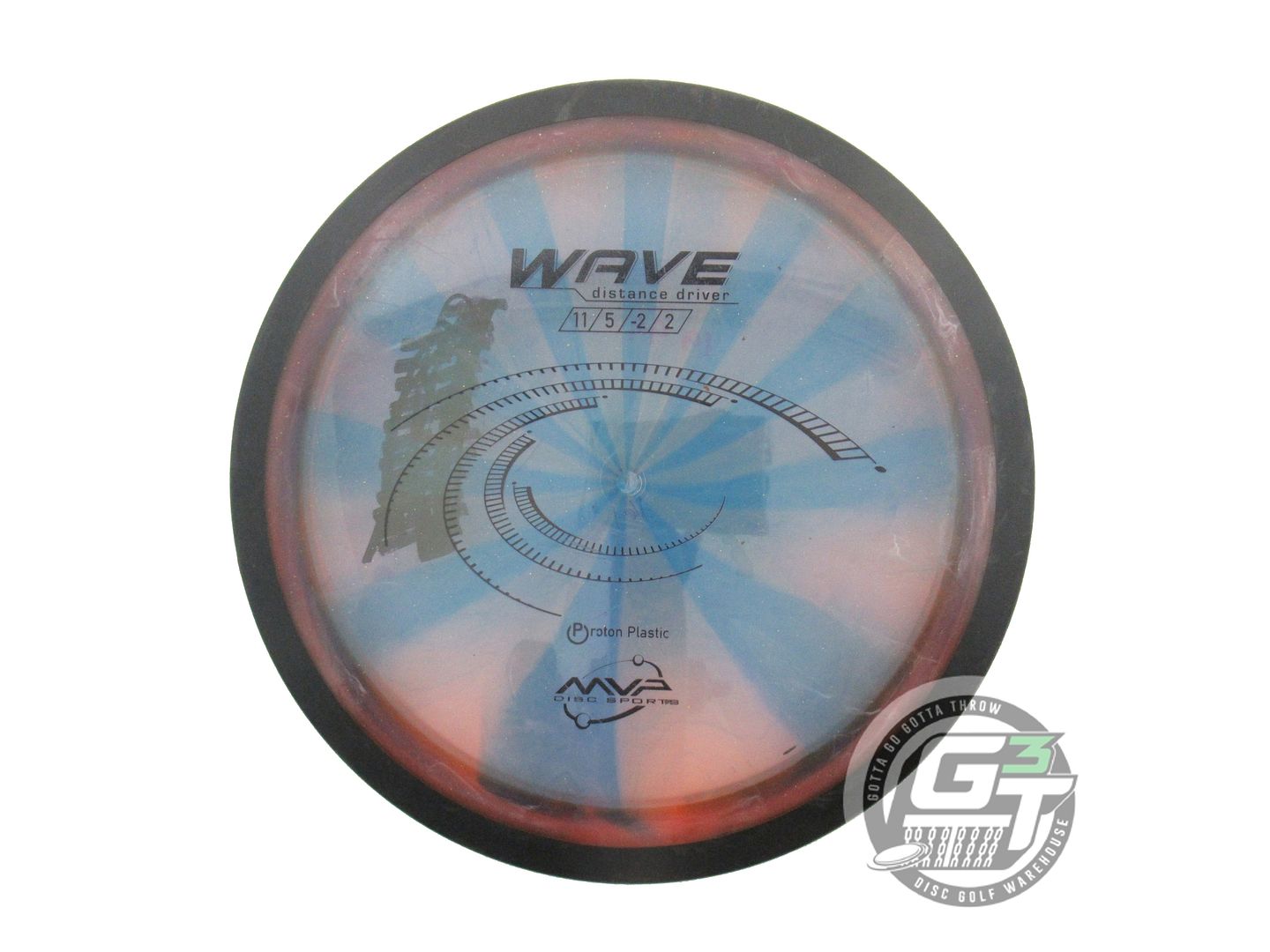 USED MVP Disc Sports Proton Wave 164g Pink-Blue Swirl Distance Driver Golf Disc