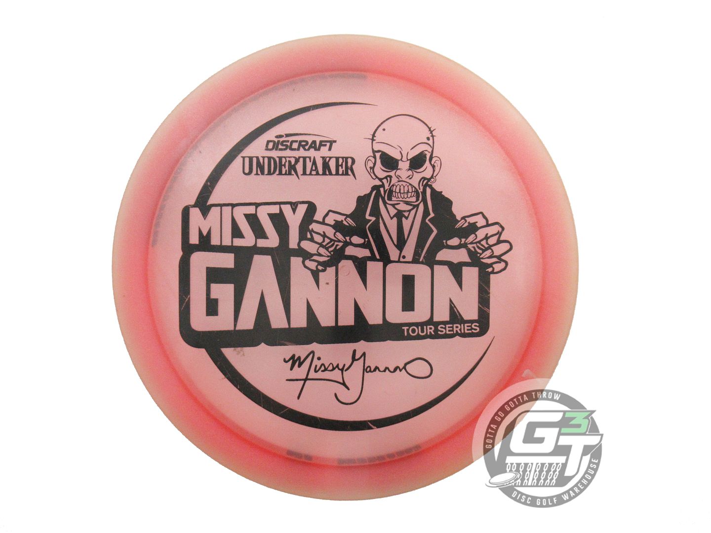 USED Discraft [GANNON] Metallic Z Undertaker 174g Pink Black Stamp Driver Disc