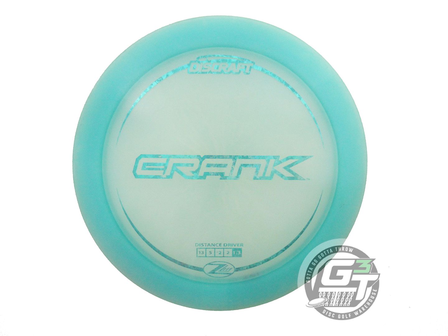 USED Discraft Z Lite Crank 157g Aqua Teal Heart Foil Distance Driver Golf Disc