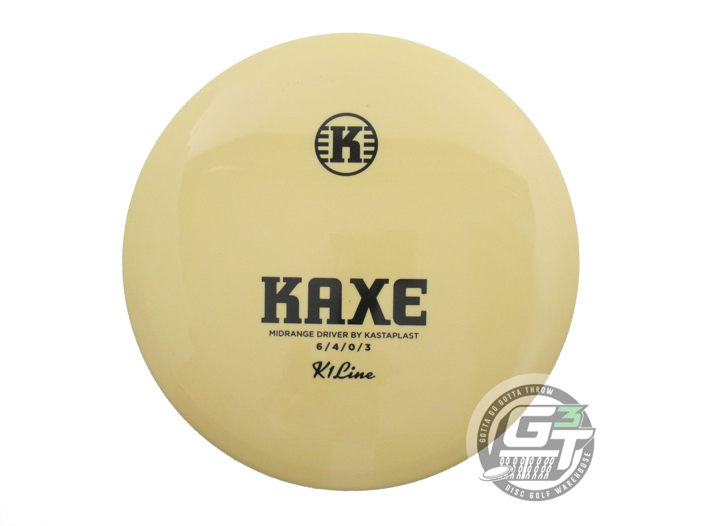 USED Kastaplast K1 Kaxe 174g Yellow Black Stamp Midrange Golf Disc