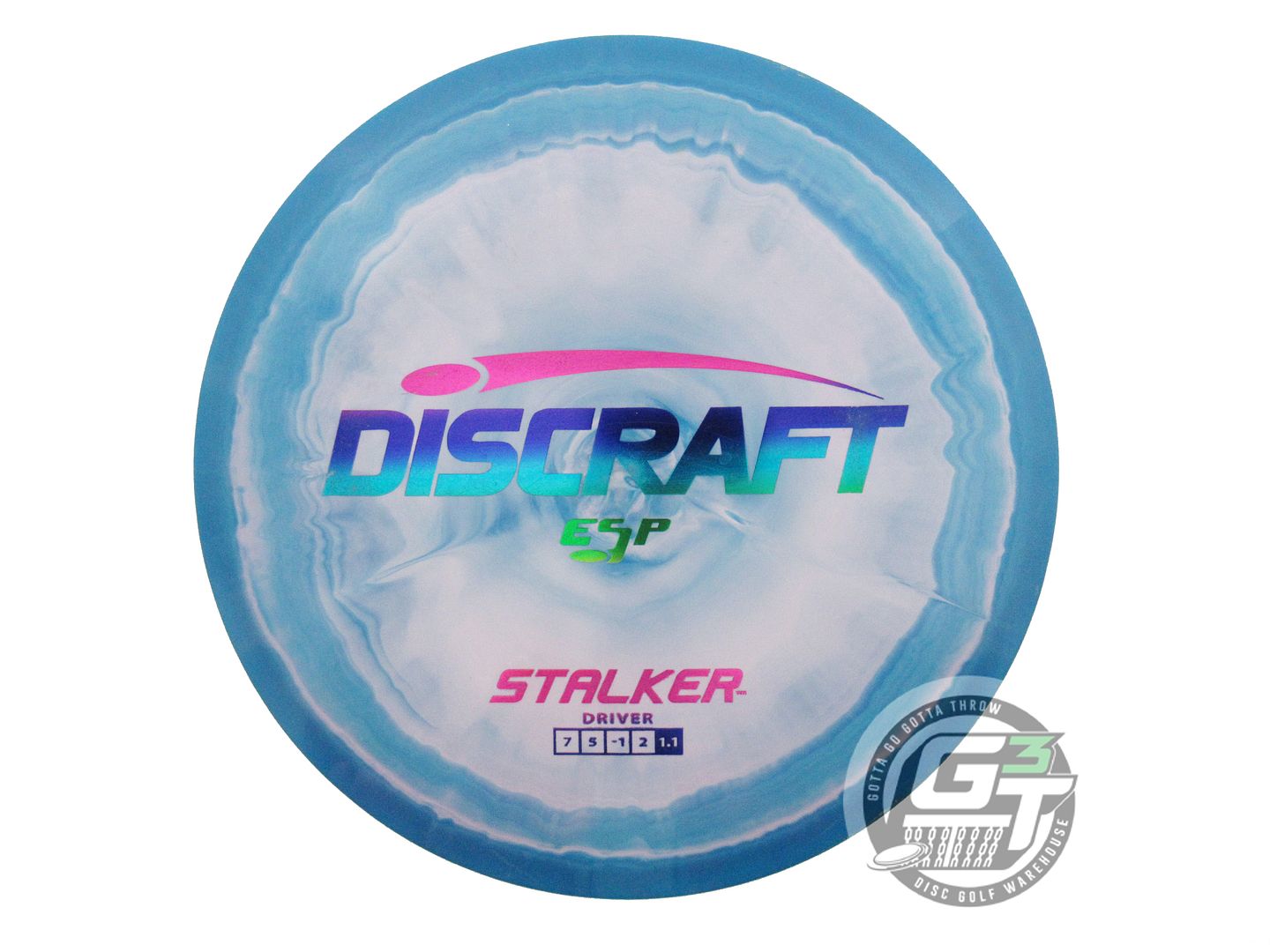 USED Discraft ESP Nuke SS 175g Blue-Pink Miami Foil Distance Driver Golf Disc