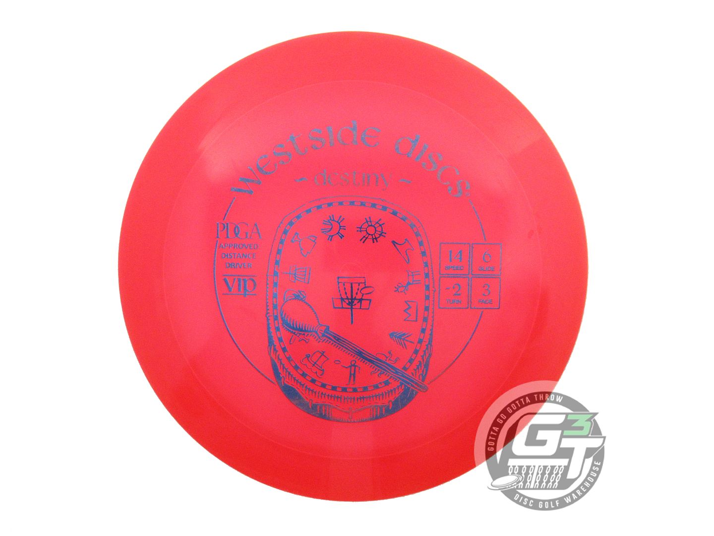 USED Westside Discs VIP Destiny 174g Red Blue Foil Distance Driver Golf Disc