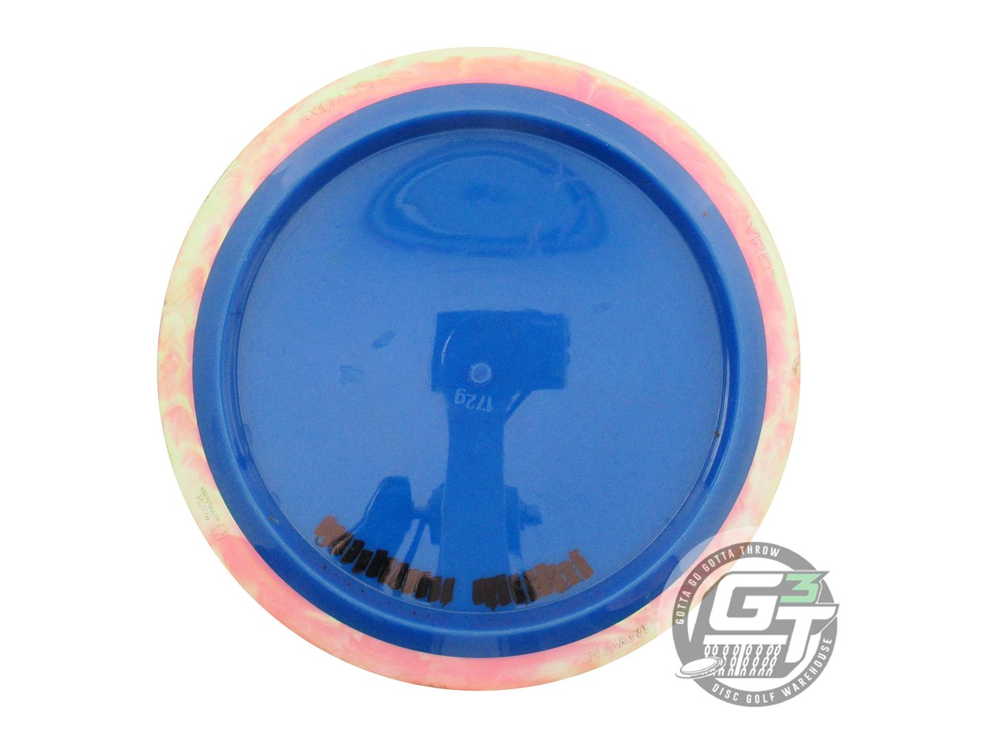 USED Axiom Discs Neutron Mayhem 172g Blue Swirl Rim Distance Driver Golf Disc