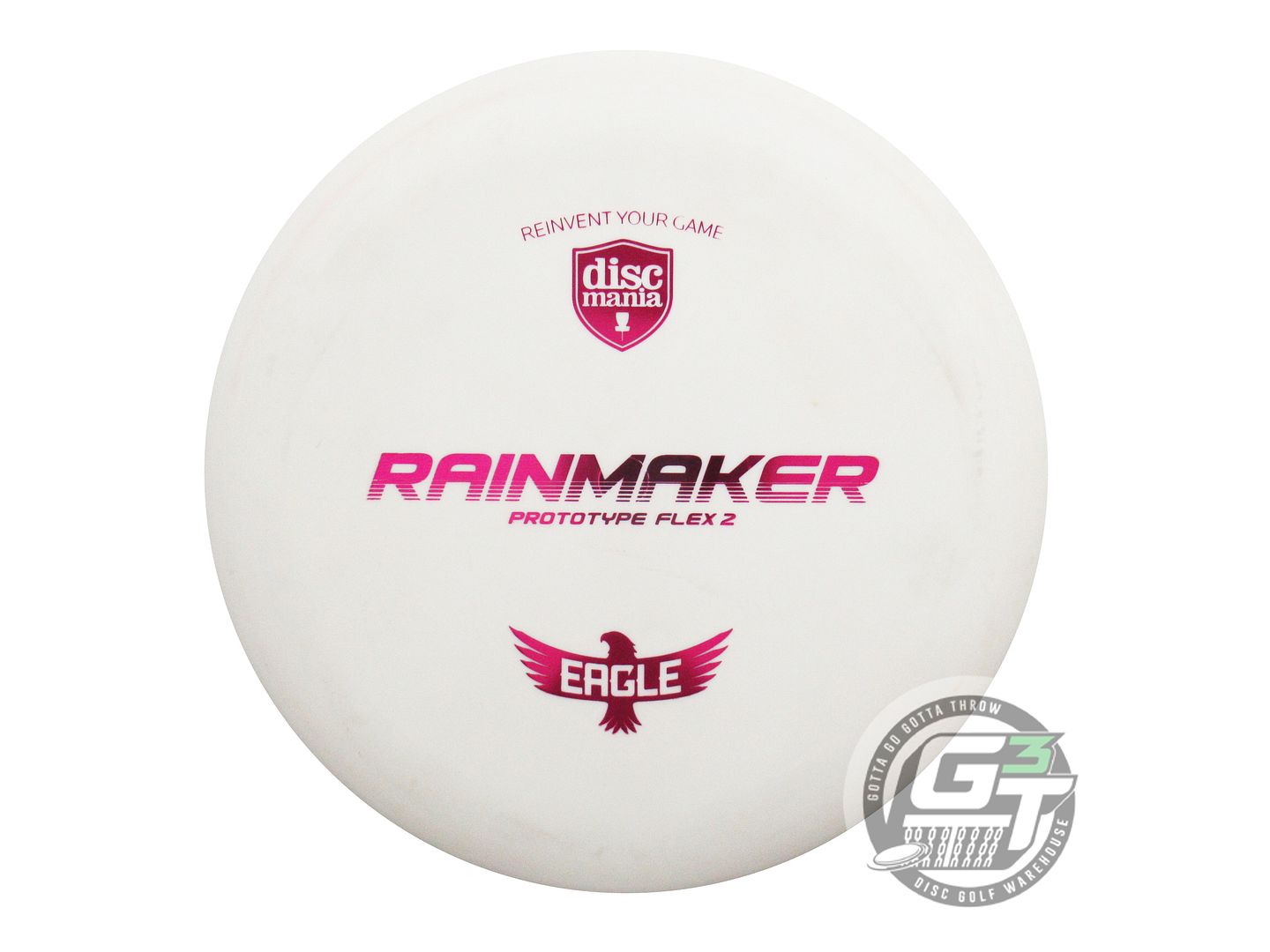 USED DiscMania PROTO D-Line Flex 3 Rainmaker 173g White Magenta Foil Putter Disc