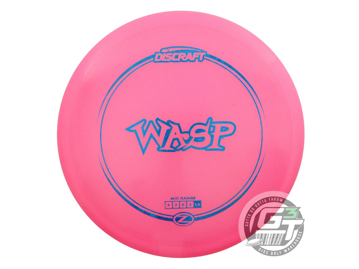 USED Discraft Z Wasp 178g Pink Blue Foil Midrange Golf Disc