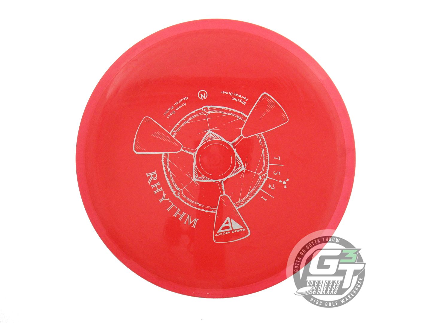 USED Axiom Discs Neutron Rhythm 162g Red Pink Rim Distance Driver Golf Disc
