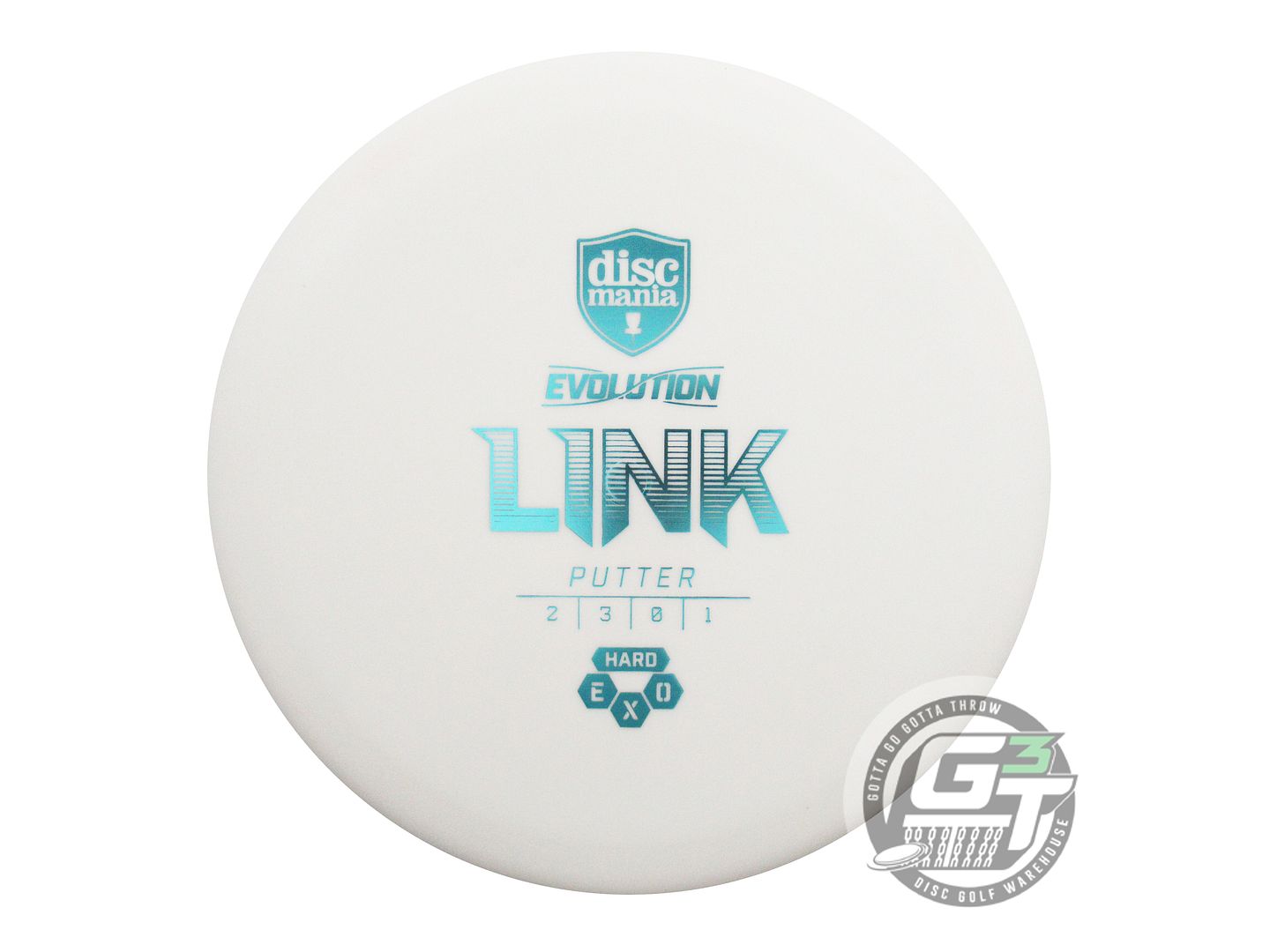 USED DiscMania Exo Hard Link 173g White Aqua Foil Putter Golf Disc