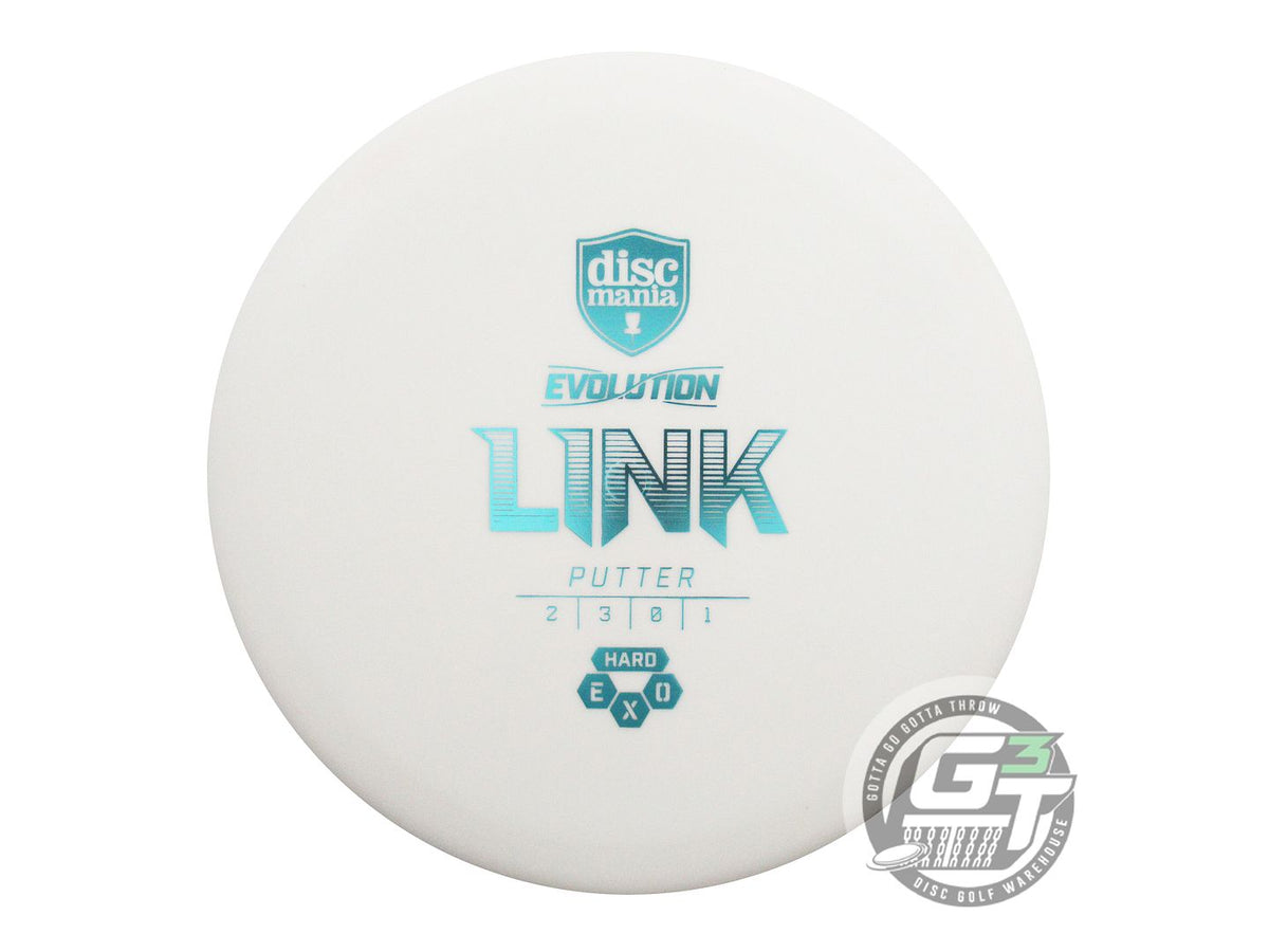 USED DiscMania Exo Hard Link 173g White Aqua Foil Putter Golf Disc