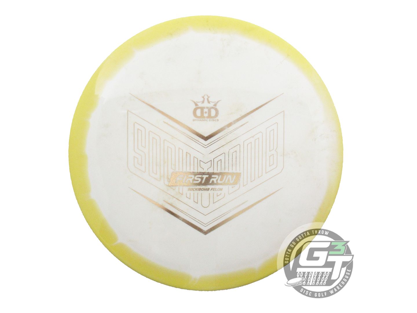 USED Dynamic Discs FIRST RUN Supreme Orbit Felon 176g Yellow-White Driver Disc