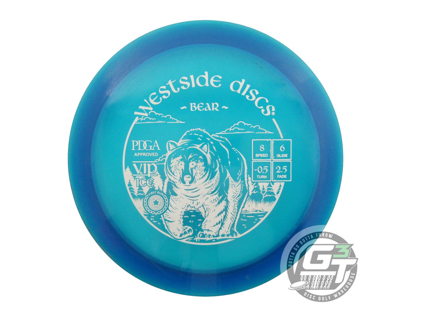 USED Westside Discs VIP Ice Bear 176g Blue White Stamp Fairway Driver Golf Disc