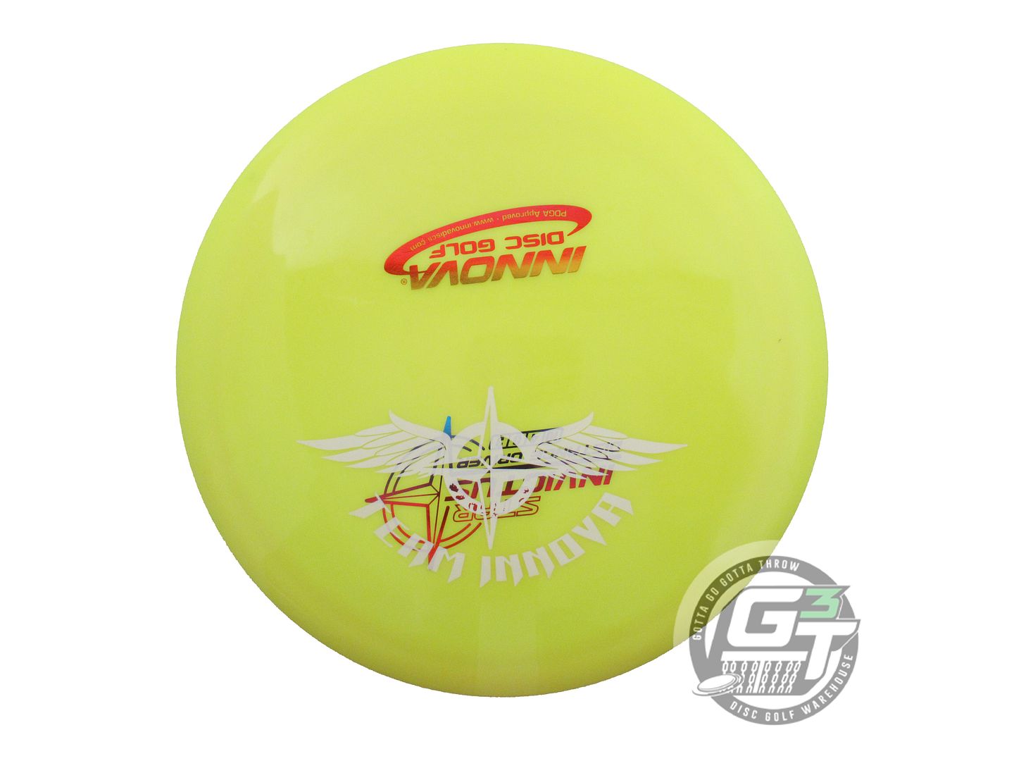 USED TEAM Innova Star Invictus 175g Yellow Rainbow Foil Distance Driver Disc