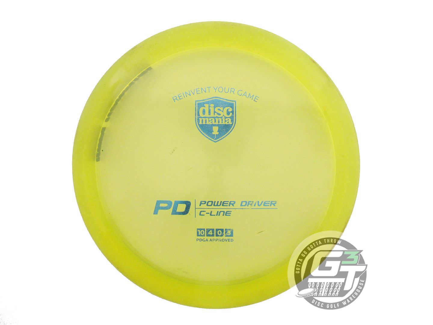 USED DiscMania C-Line PD 176g Yellow Aqua Foil Distance Driver Golf Disc