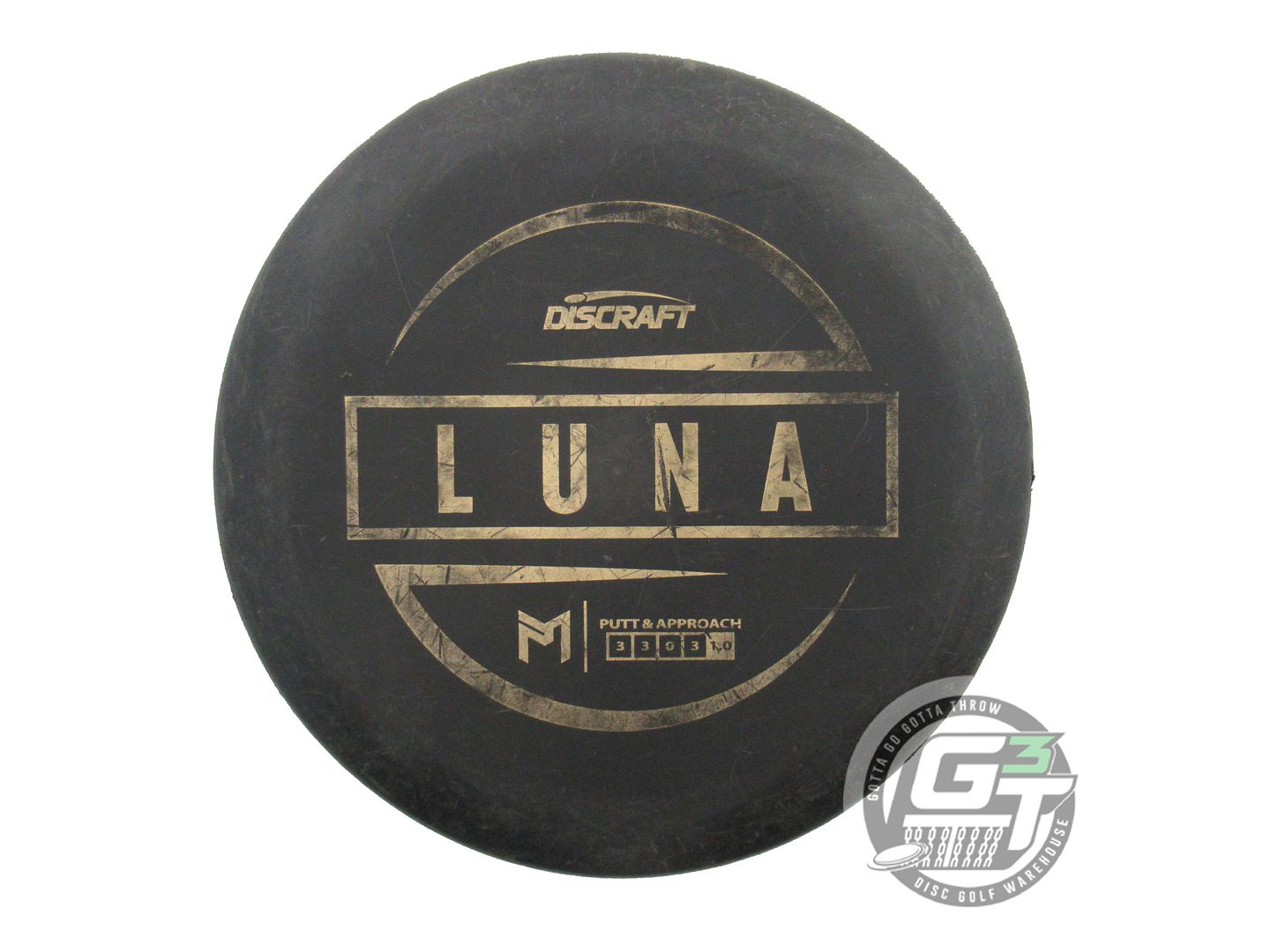 USED Discraft [McBETH] Jawbreaker Luna 174g Black Gold Foil Putter Golf Disc