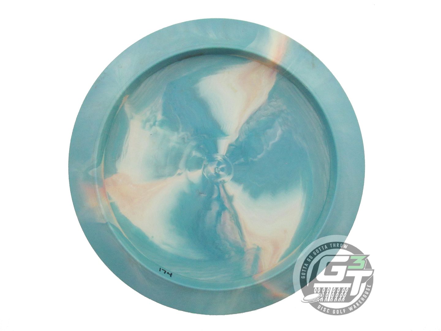 USED Discraft [LEDGESTONE] ESP Force 174g Teal-Peach Distance Driver Golf Disc