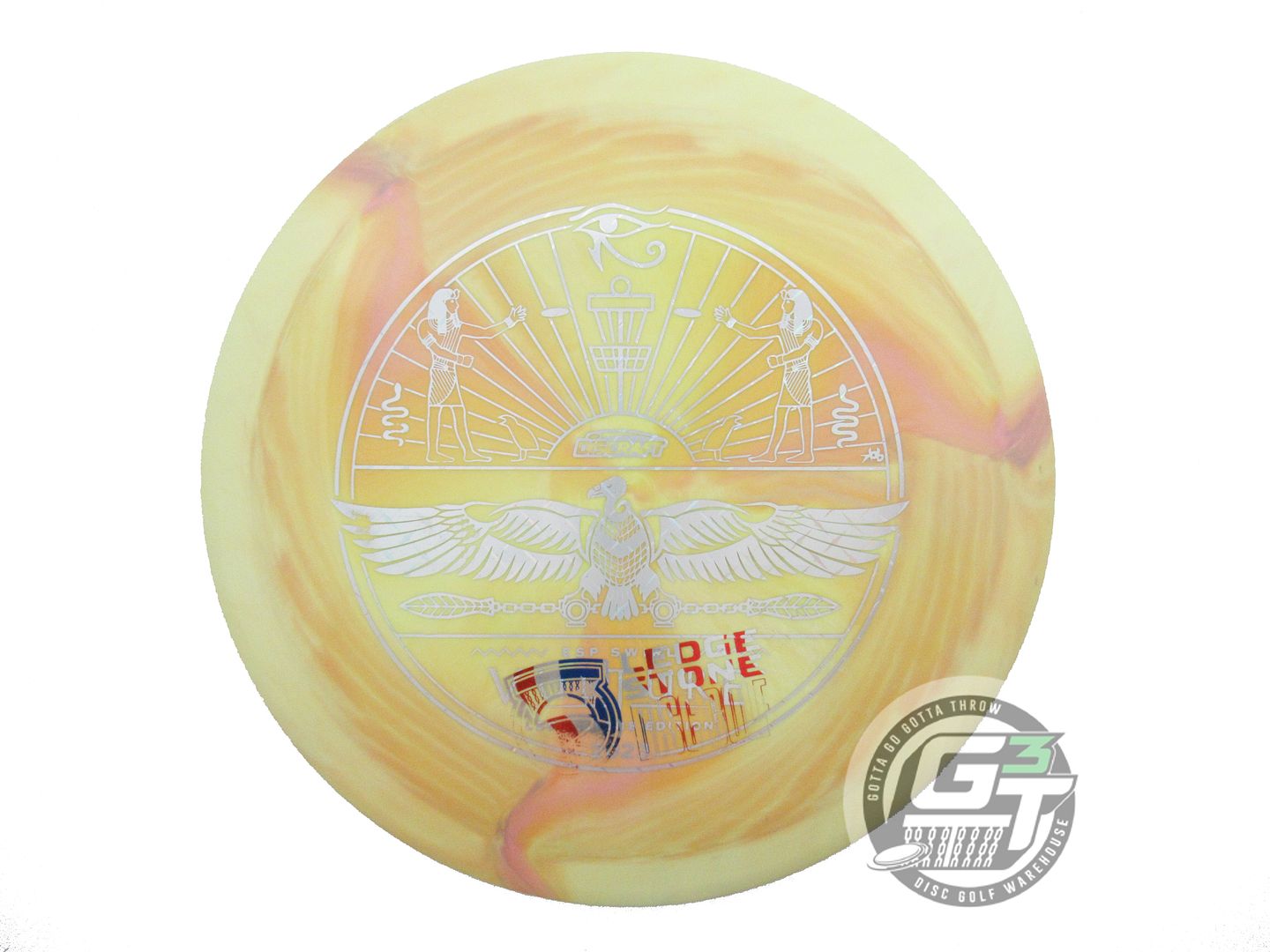 NOS Discraft X-OUT [LEDGESTONE] ESP Vulture 174g Yellow-Pink Driver Disc