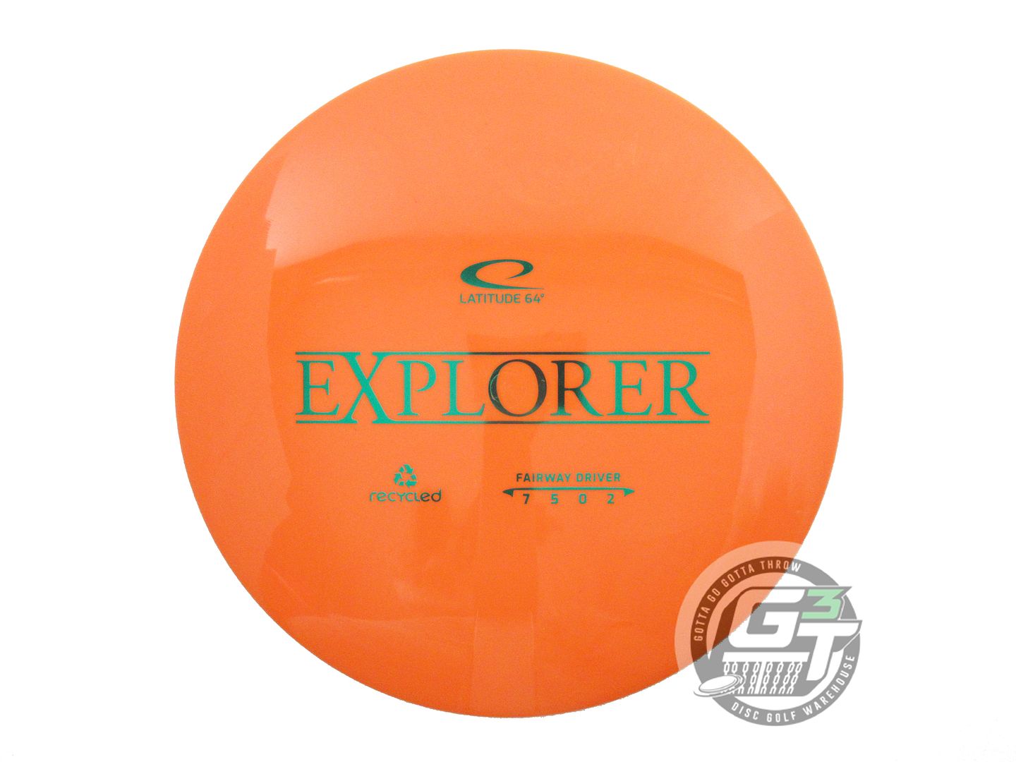 USED Latitude 64 Recycled Gold Explorer 172g Orange Green Foil Driver Golf Disc