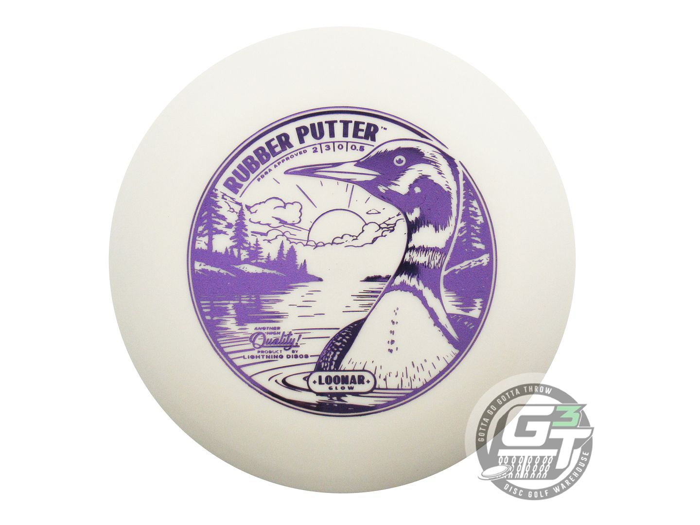Lightning Loonar Glow Rubber Putter Golf Disc (Individually Listed)