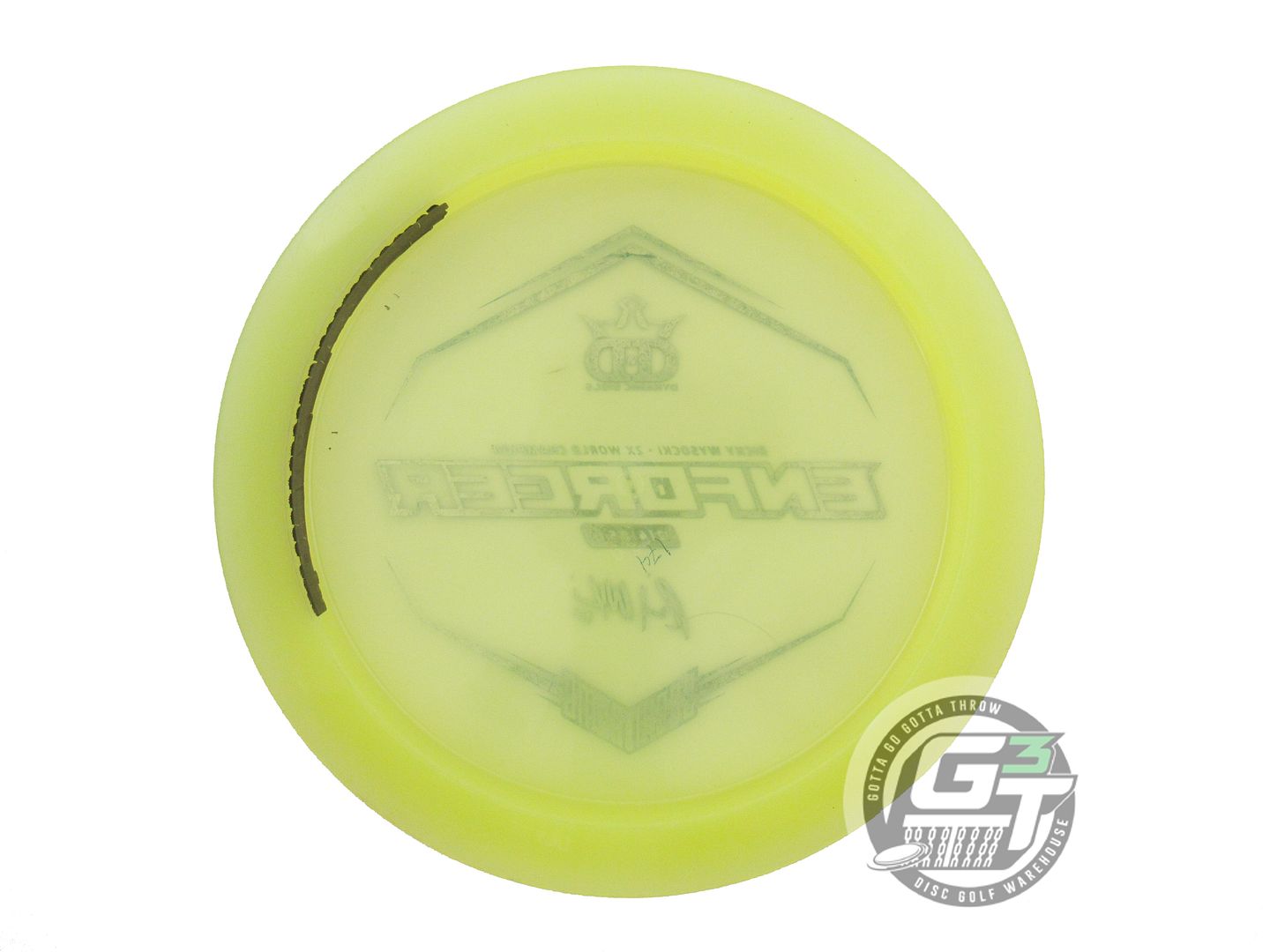 USED Dynamic Discs [WYSOCKI] Lucid Enforcer 174g Yellow Blue Foil Driver Disc