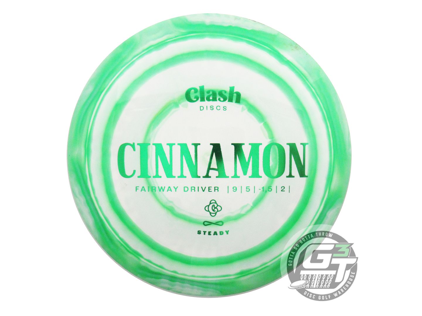 USED Clash Discs Steady Ring Cinnamon 173g Green-White Fairway Driver Golf Disc