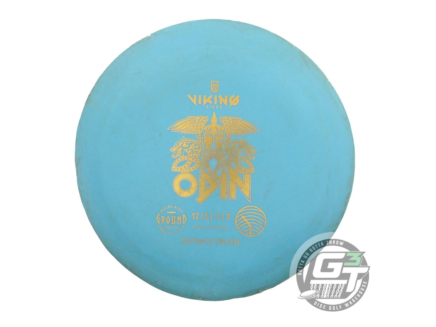 USED Viking Discs Ground Odin 169g Teal Gold Foil Distance Driver Golf Disc