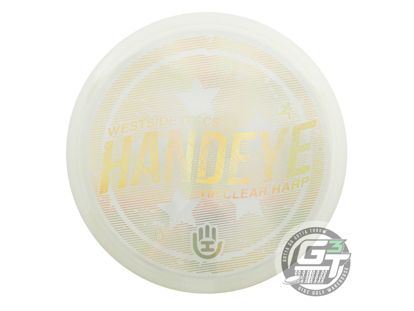 NOS Westside Discs HANDEYE VIP Clear Harp 176g Gold Holo Foil Putter Golf Disc