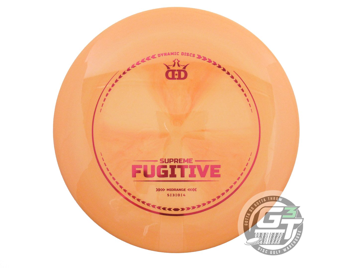 USED Dynamic Discs Supreme Fugitive 174g Orange Red Foil Midrange Golf Disc