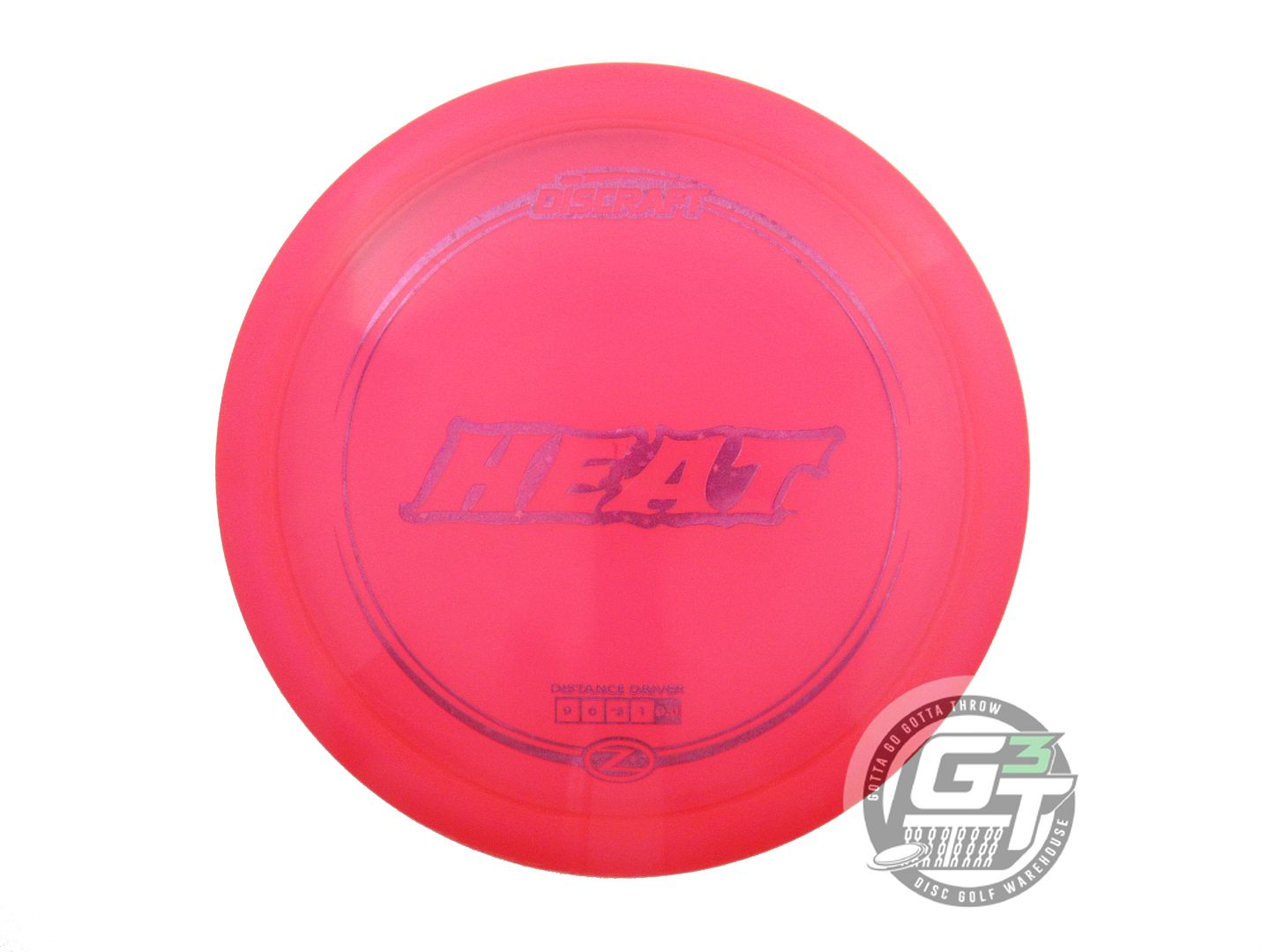 USED Discraft Z Heat 173g Red Pink Star Foil Distance Driver Golf Disc