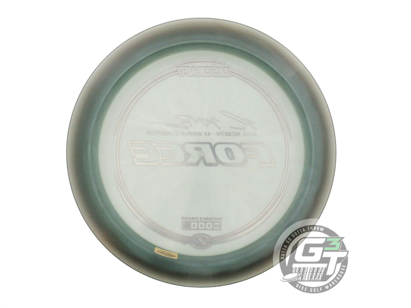 NOS Discraft [McBETH] Z Force 174g Gray Red Weave Foil Distance Driver Golf Disc
