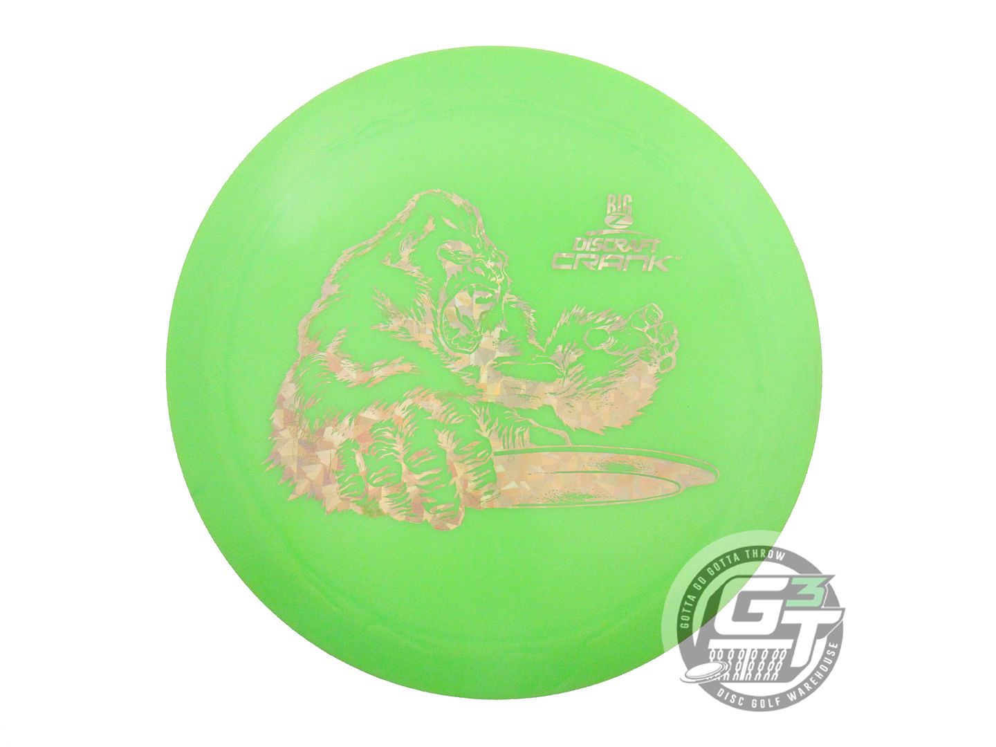 USED Discraft Big Z Crank 172g Lime Gold Shatter Foil Distance Driver Golf Disc