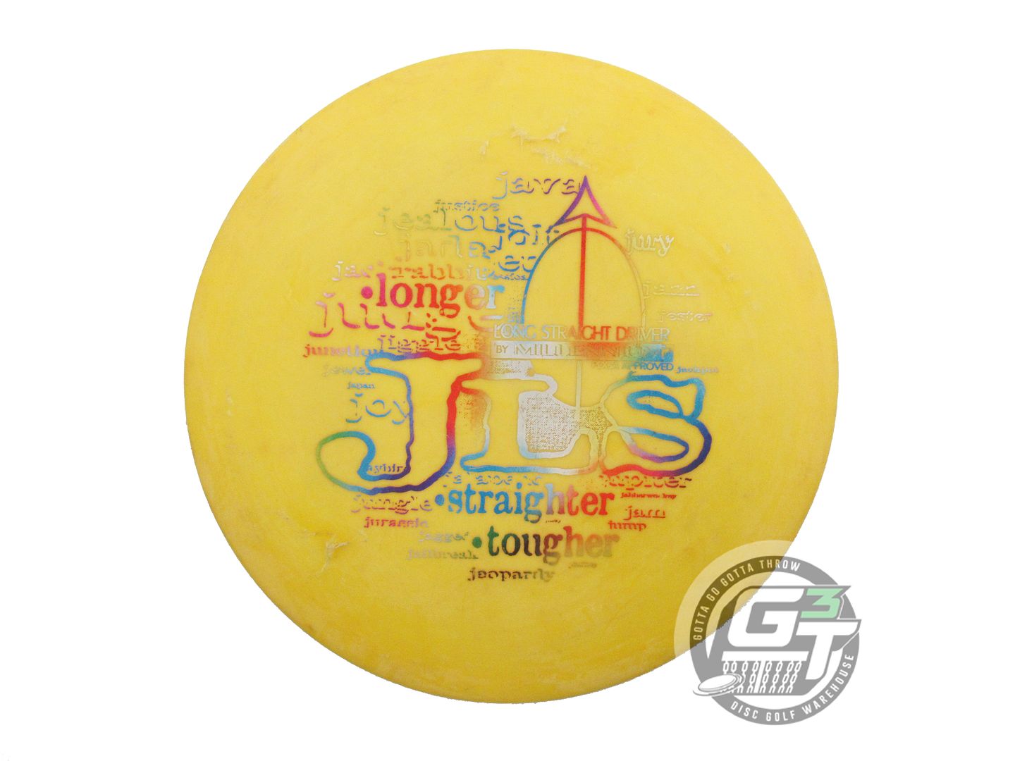 USED Millennium Standard JLS 160g Yellow Rainbow Foil Fairway Driver Golf Disc