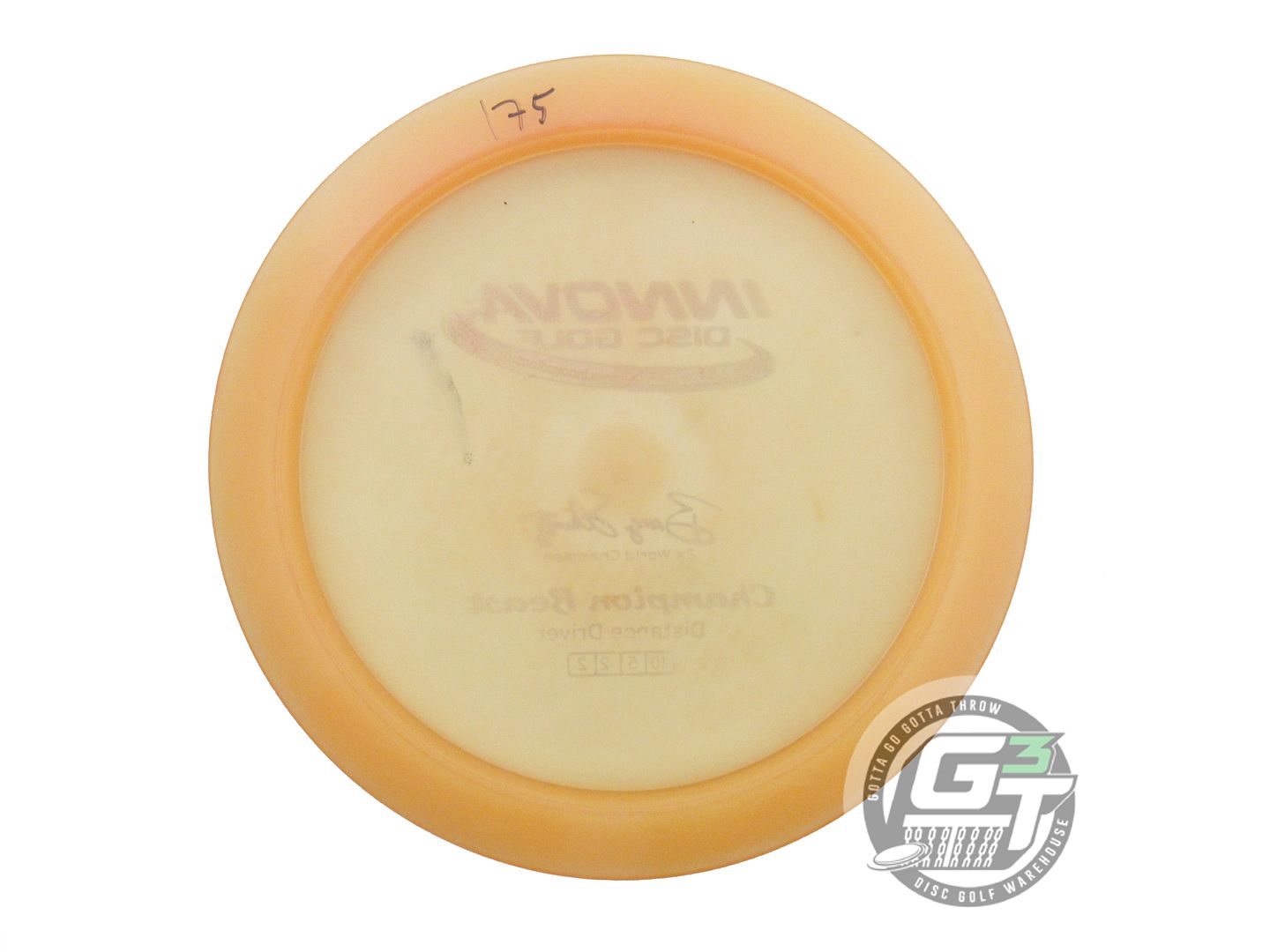 USED Innova Champion Beast 175g Peach Silver Foil PFN Distance Driver Golf Disc