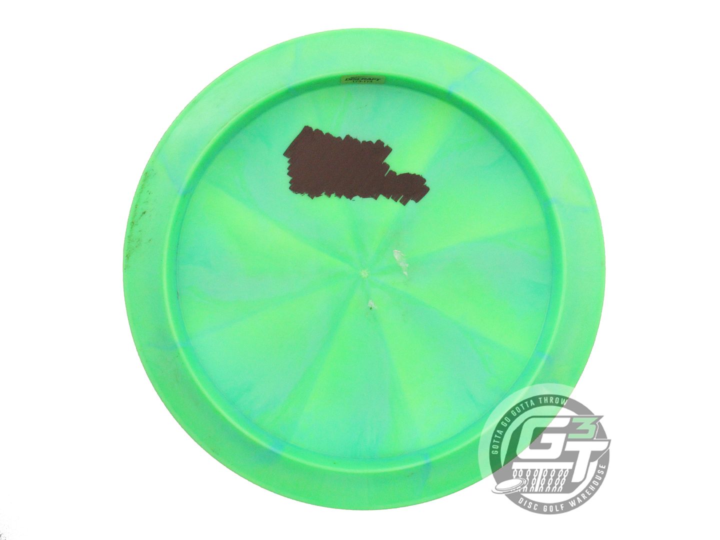 USED Discraft [GANNON] FIRST RUN ESP Captain's Thrasher 174g Lime-Teal Golf Disc
