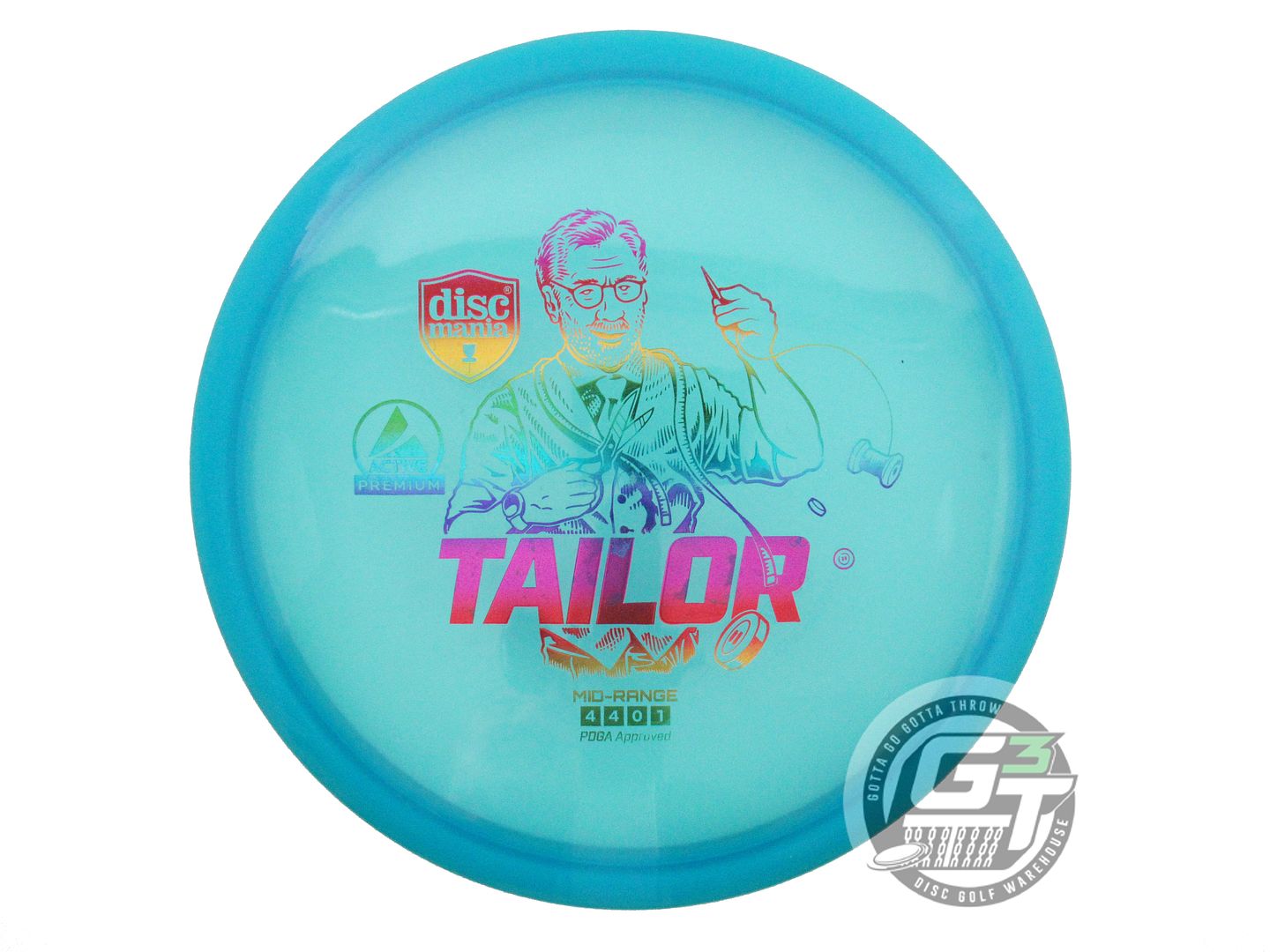 USED DiscMania Active Premium Tailor 176g Teal Rainbow Foil Midrange Golf Disc