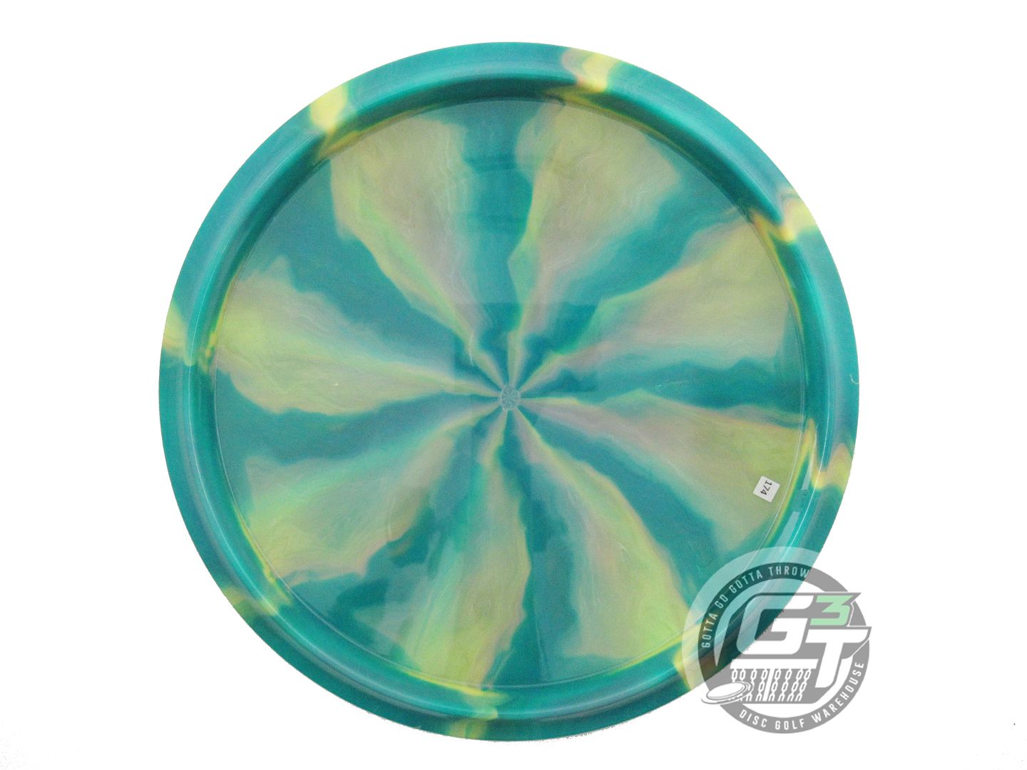 NOS Mint Discs Swirly Apex Mustang 174g Green-Yellow Midrange Golf Disc
