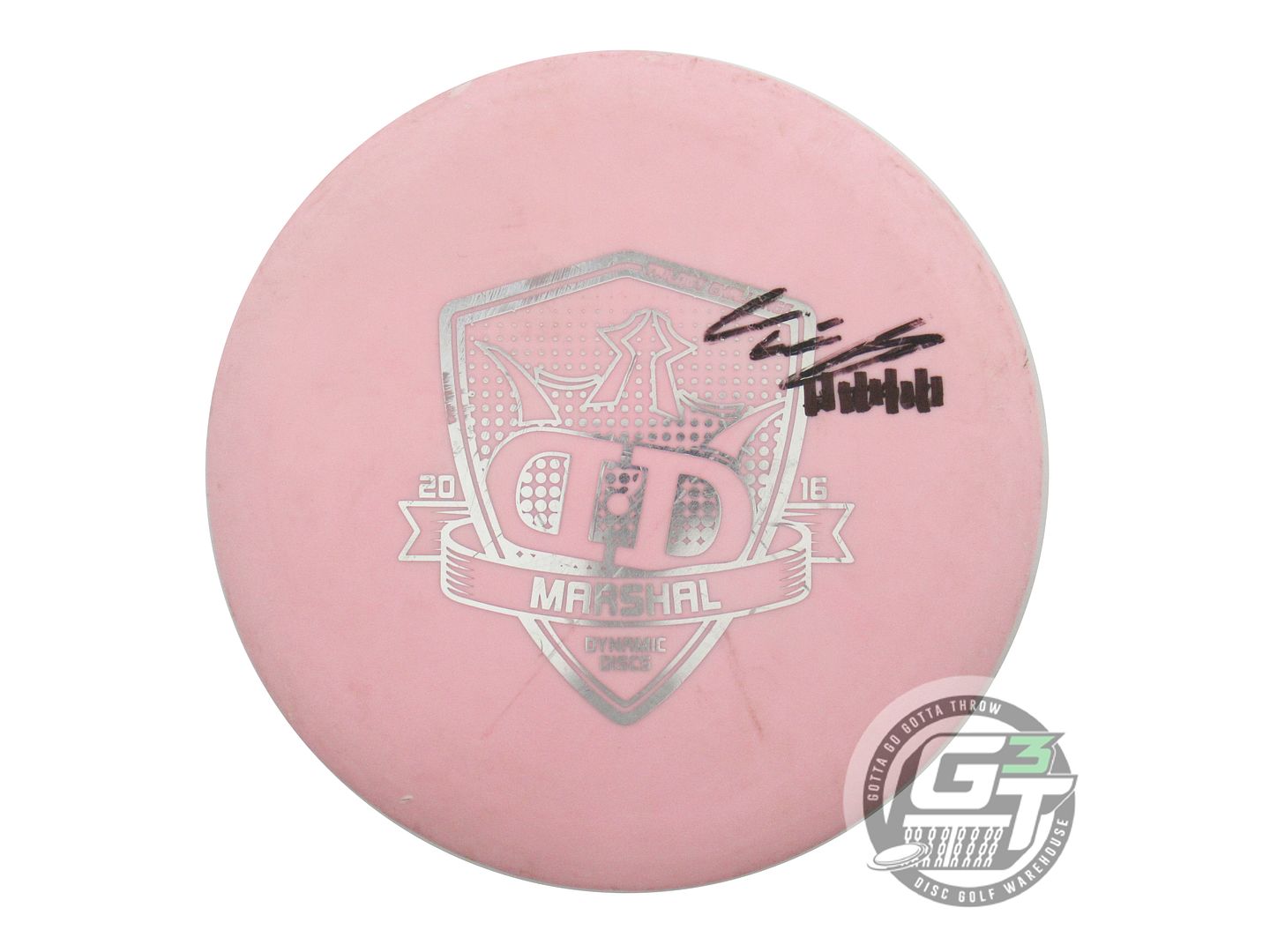 USED Dynamic Discs Classic Hard Marshal 173g Pink Silver Foil Putter Golf Disc