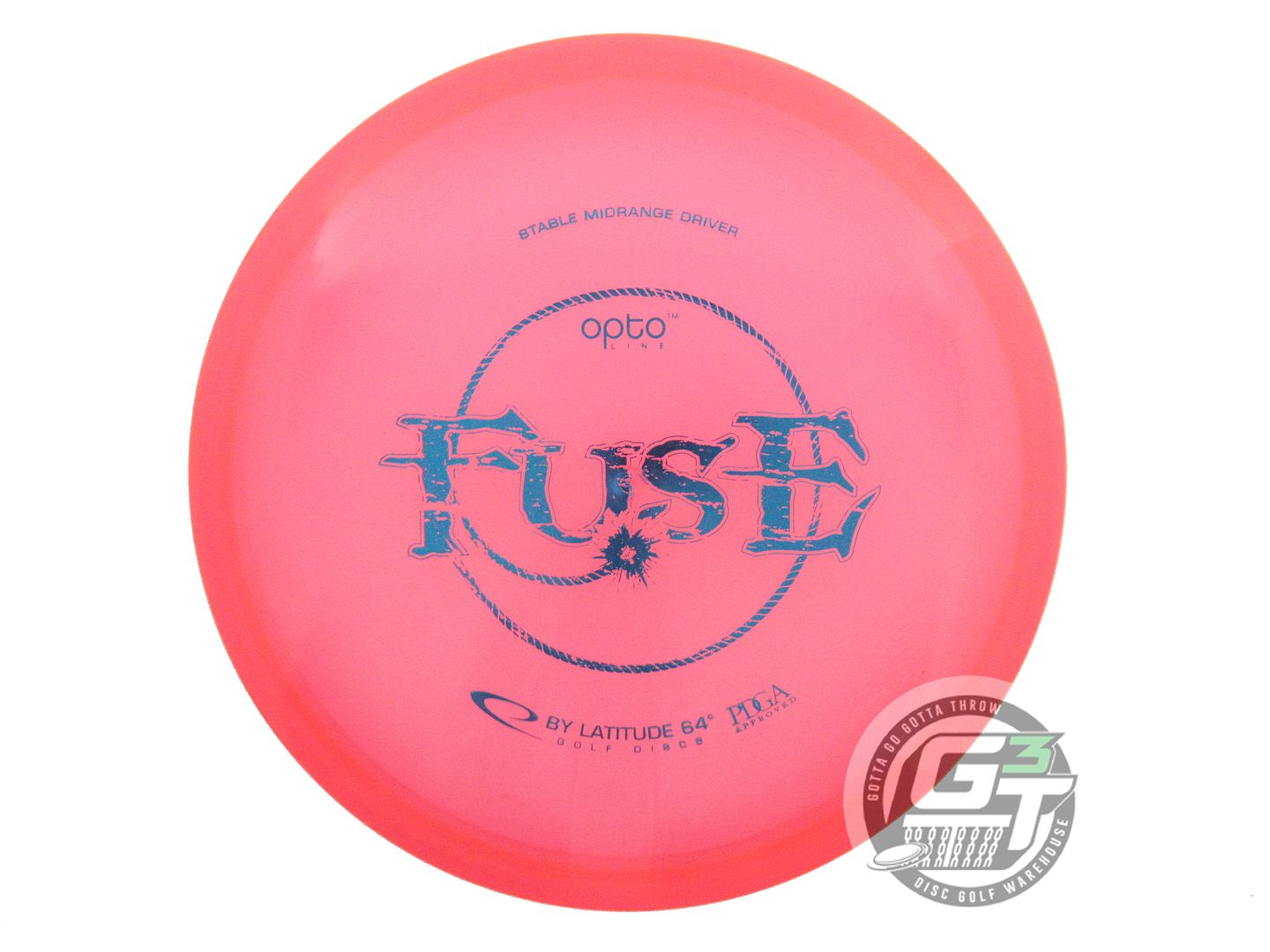 USED Latitude 64 Opto Fuse 177g Pink Blue Foil Midrange Golf Disc