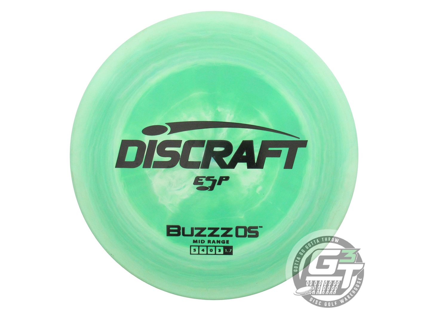 USED Discraft ESP Buzzz OS 181g Green Black Stamp Midrange Golf Disc