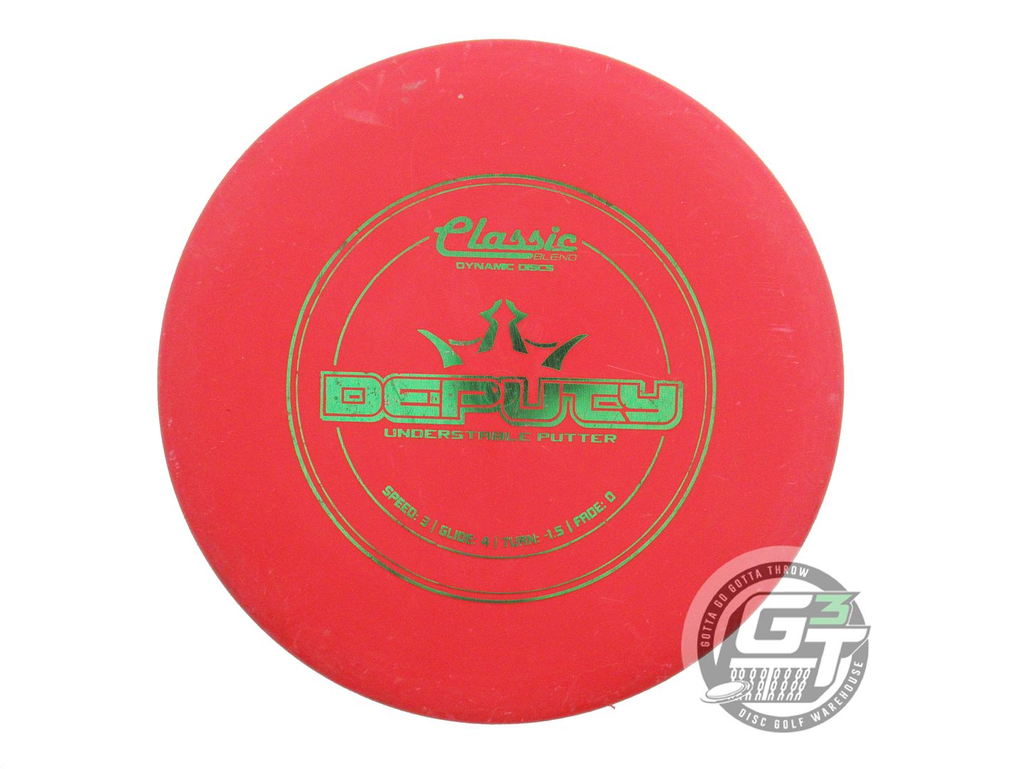 USED Dynamic Discs Classic Blend Deputy 174g Red Green Foil Putter Golf Disc