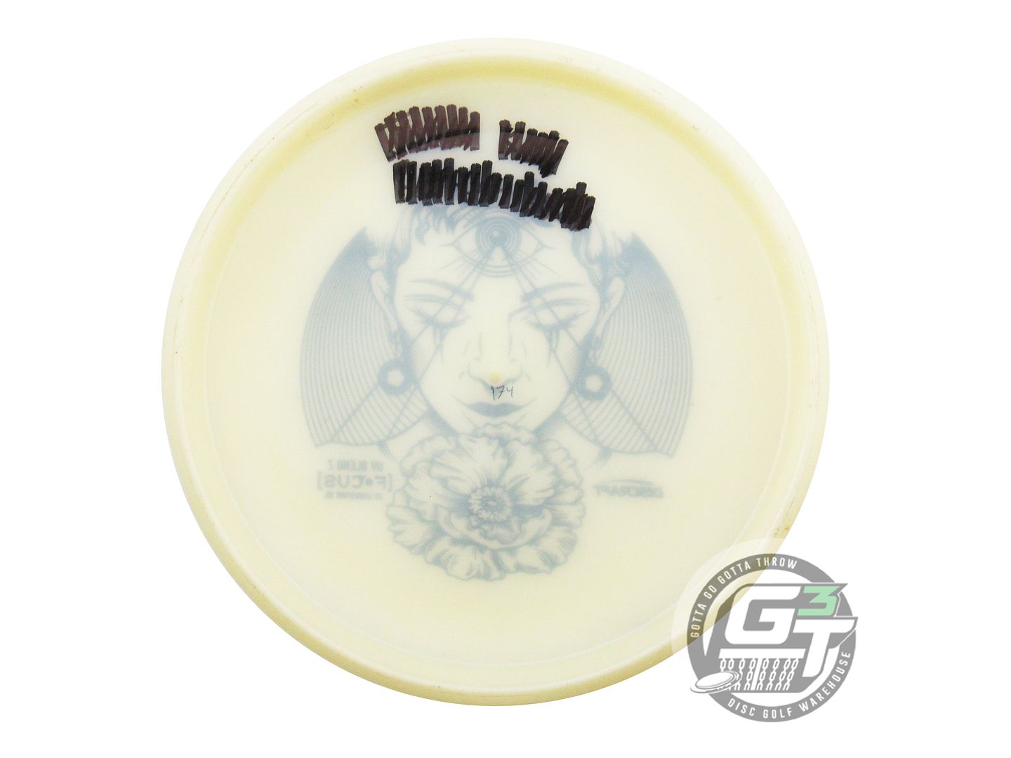 USED Discraft [LEDGESTONE] UV Focus 174g Black Stamp Putter Golf Disc