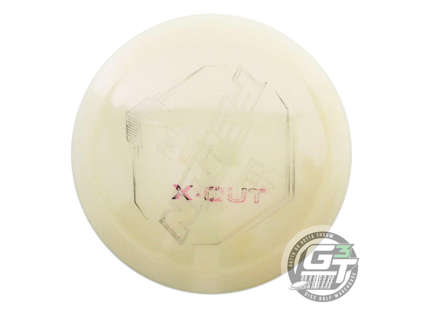 USED Dynamic Discs X-OUT Glimmer Lucid Ice Felon 173g Cream Driver Golf Disc