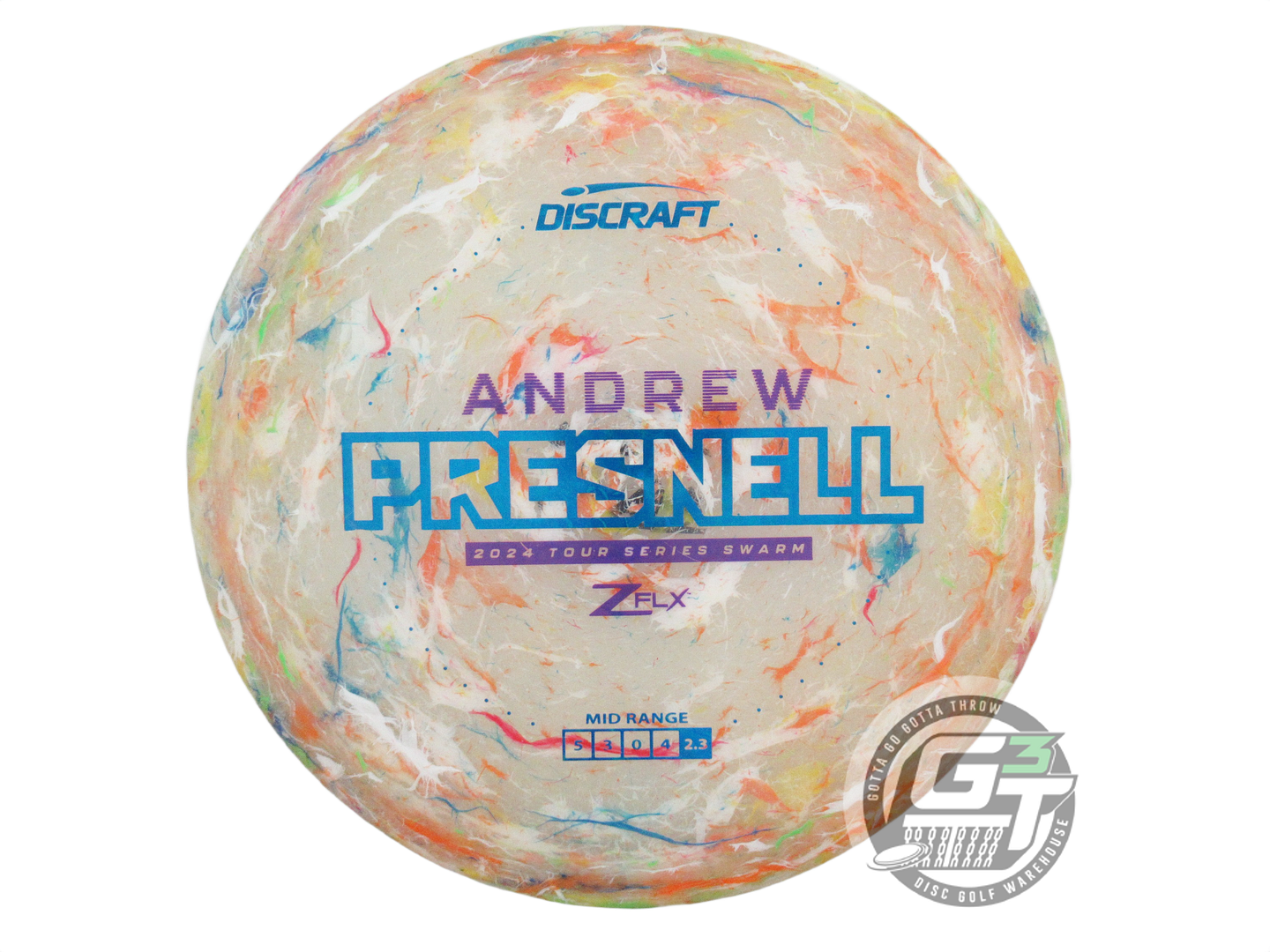 USED Discraft [PRESNELL] Jawbreaker Z FLX Swarm 178g Blue Foil Midrange Disc