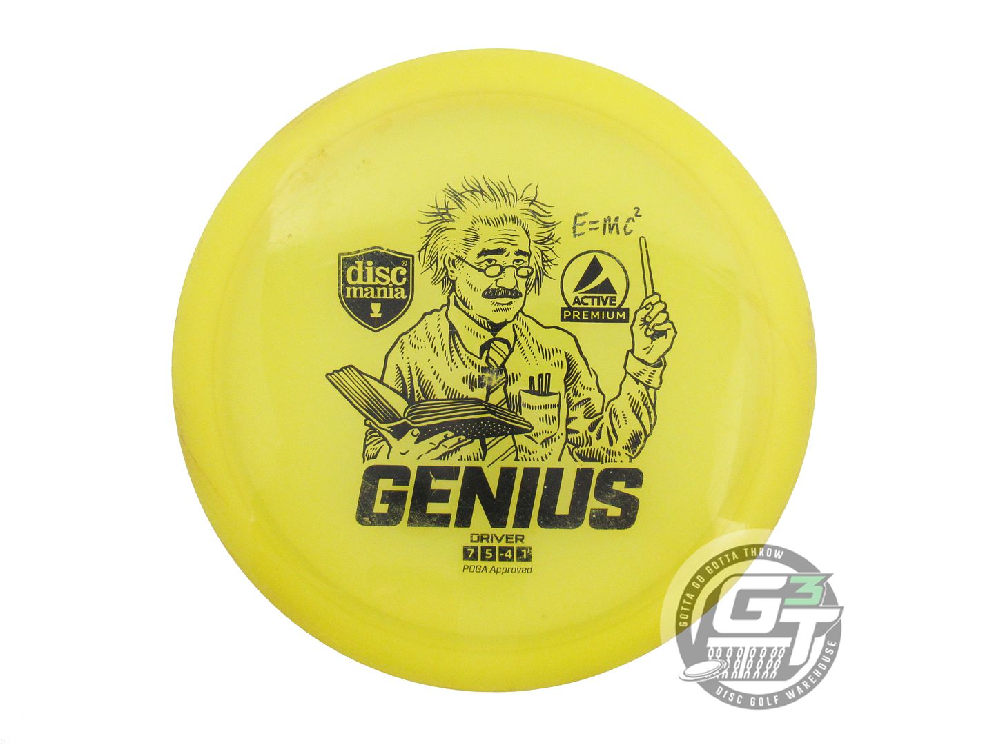 USED DiscMania Active Premium Genius 172g Yellow Black Stamp Fairway Driver Disc