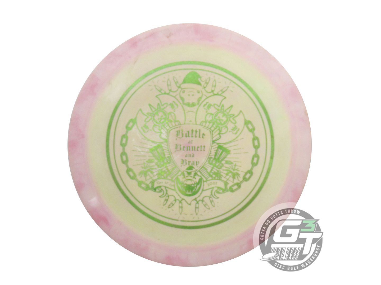 USED Discraft ESP Force 172g Pink-Lime Lime Star Foil Distance Driver Golf Disc