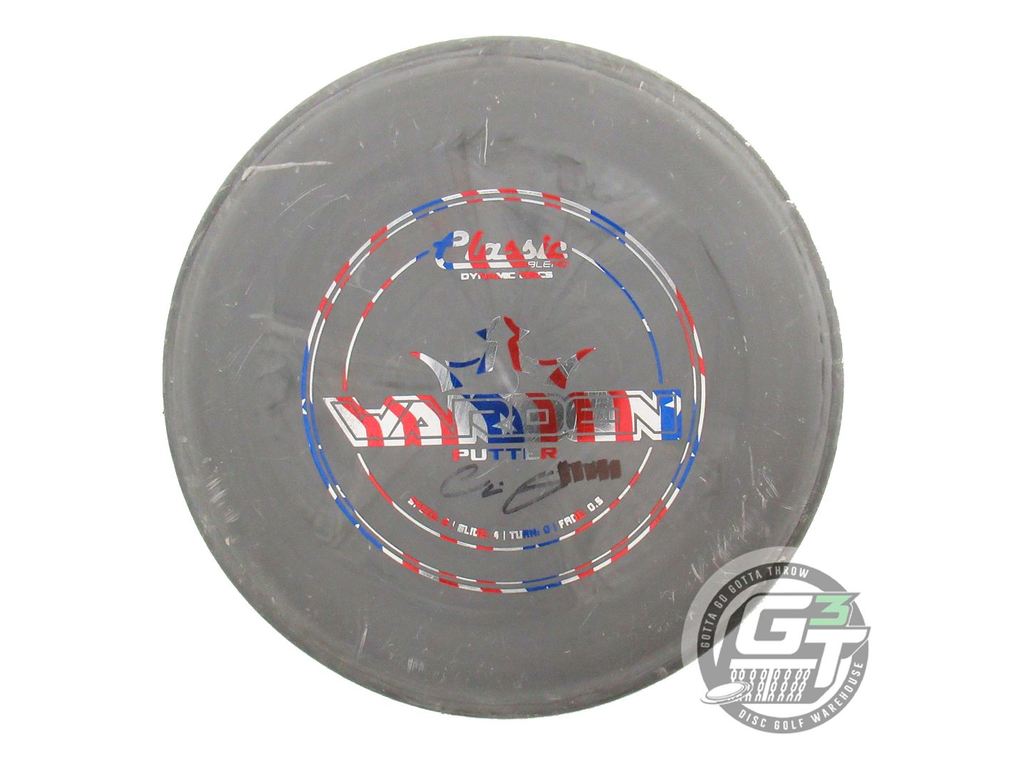 USED Dynamic Discs Classic Blend Warden 176g Gray Flag Foil Putter Golf Disc