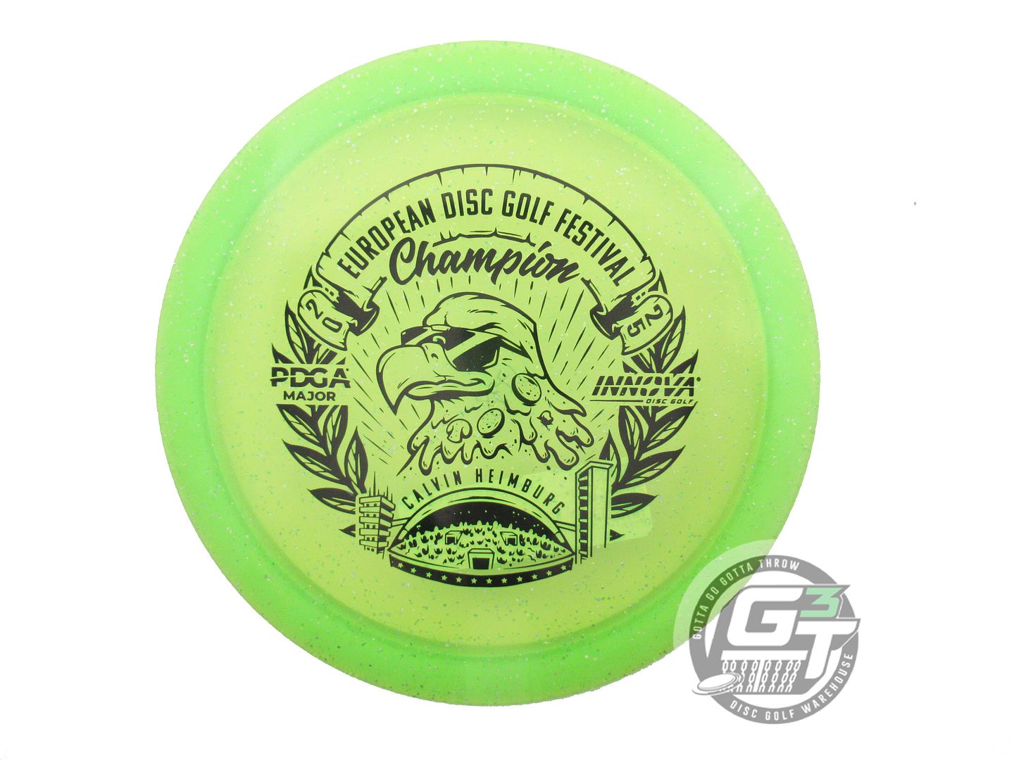 Innova Limited Edition 2025 Tour Series Calvin Heimburg European Disc Golf Festival Commemorative Metal Flake Champion Eagle Fairway Driver Golf Disc (Individually Listed)