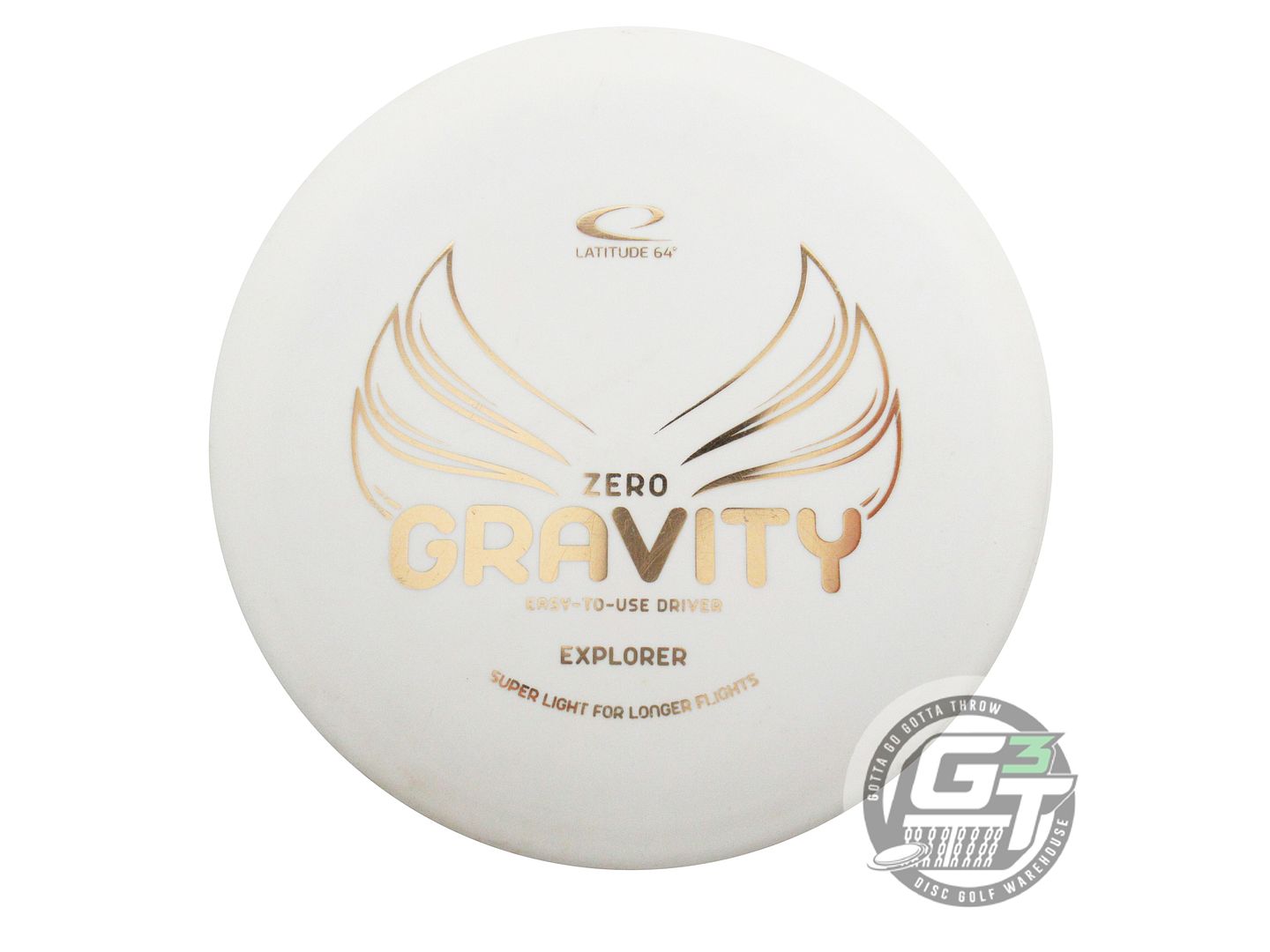 USED Latitude 64 Zero Gravity Explorer 123g White Gold Foil Distance Driver Disc