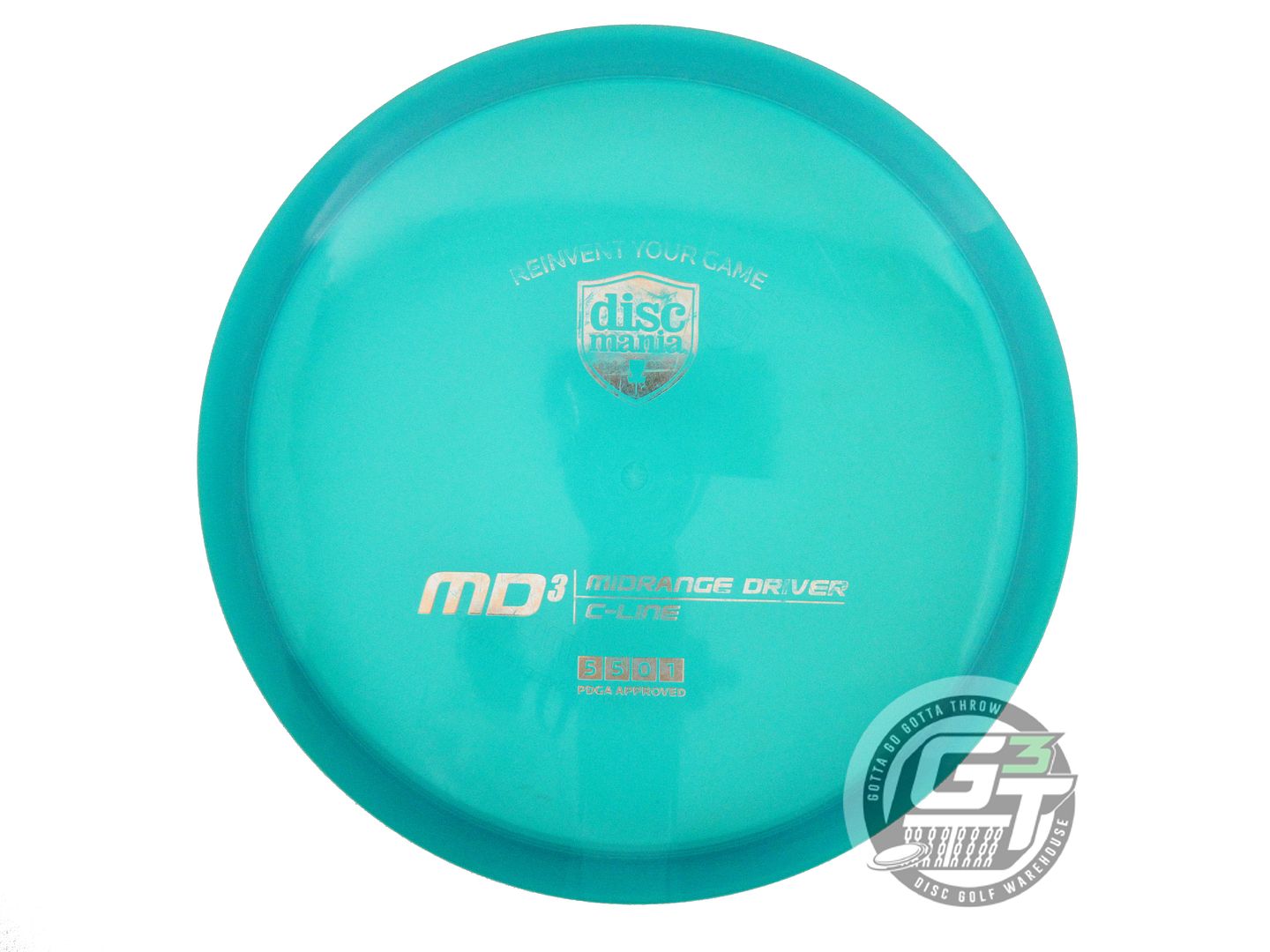 USED DiscMania C-Line MD3 177g Teal Silver Foil Midrange Golf Disc