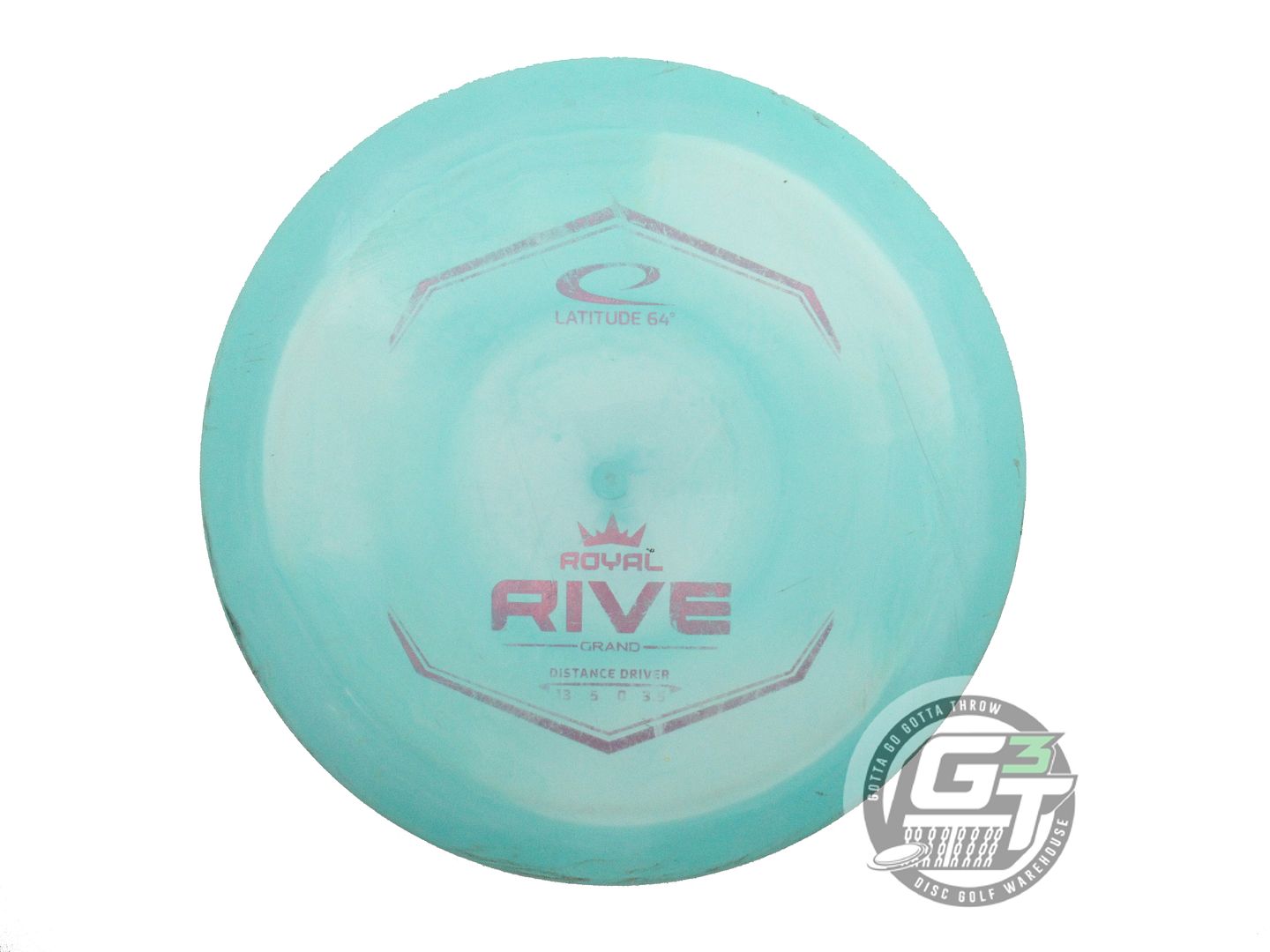USED Latitude 64 Royal Grand Rive 175g Seafoam Pink Foil Distance Driver Disc