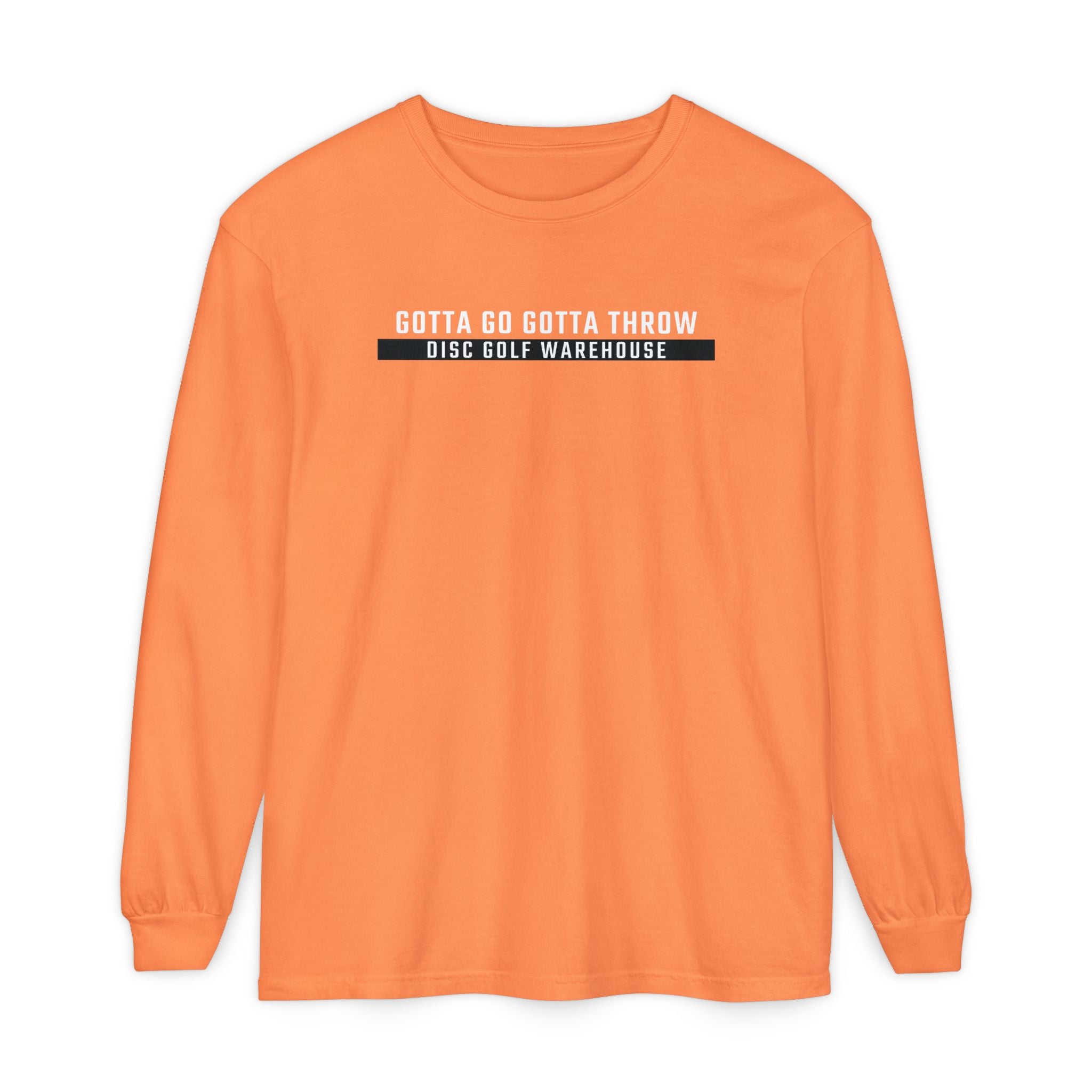 Gotta Go Gotta Throw Bar Stamp Unisex Garment-dyed Long Sleeve Disc Golf T-Shirt