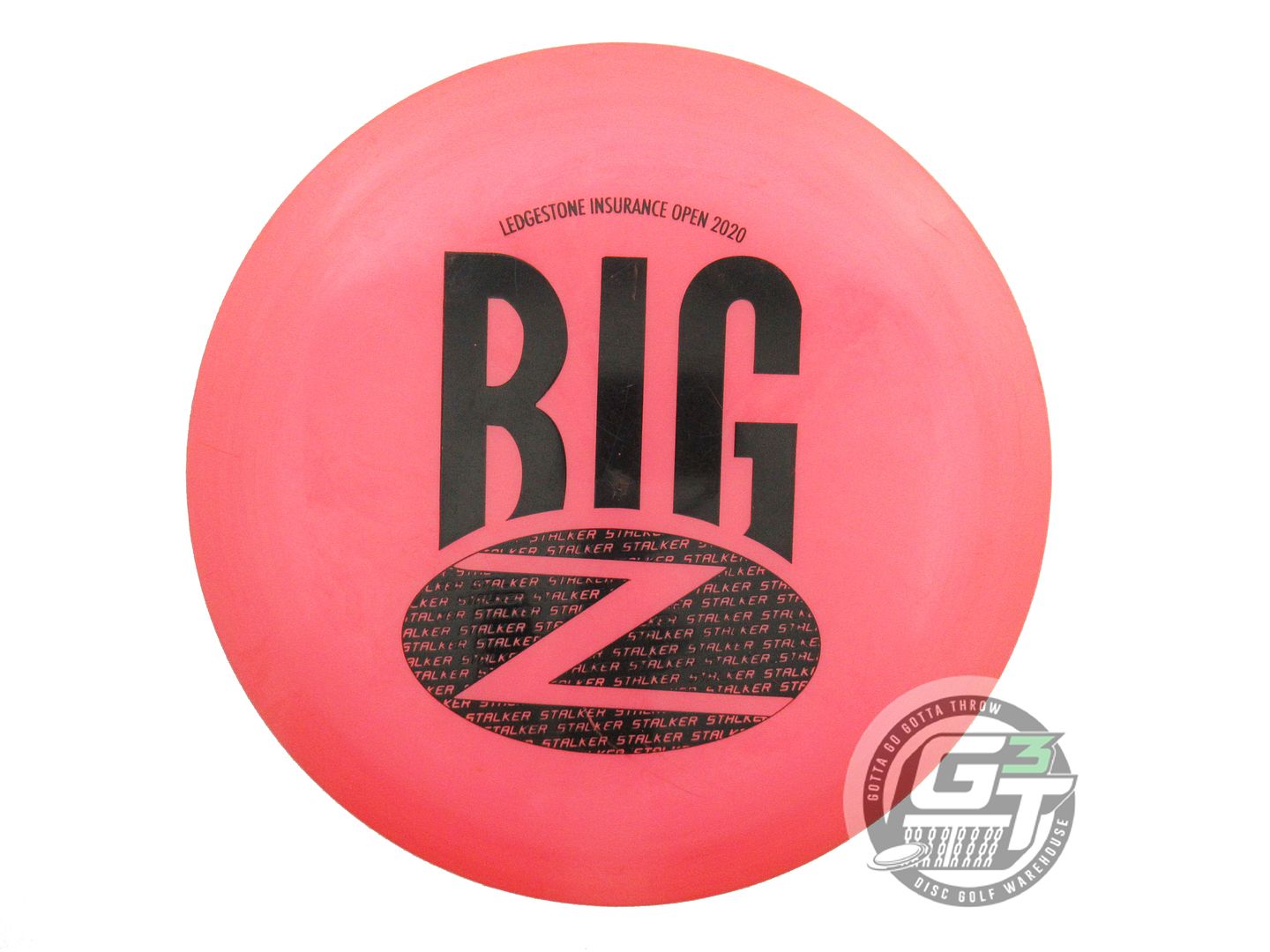 USED Discraft [LEDGESTONE] Big Z Stalker 176g Pink Black Stamp Driver Disc